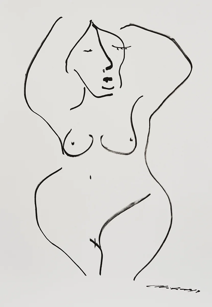 CHRISTIANE SPANSGBERG Bathe , 2017 Ink on Paper 90.5 x 63.5 cm AUD $ 3,000.00