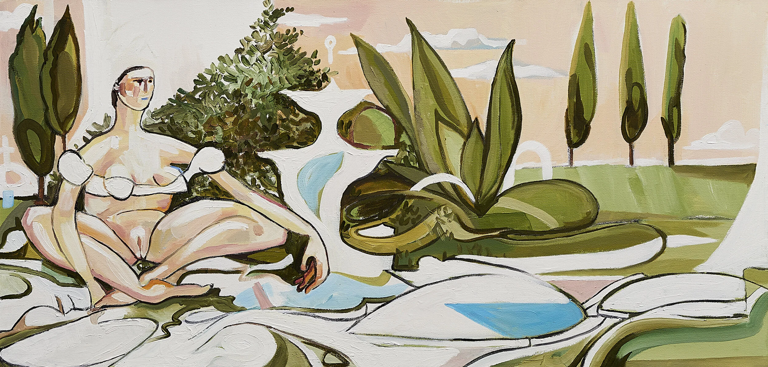 Holly Fewson Emotional Flooding , 2019 Oil on canvas 76 x 38 cm AUD $ 2,800 ENQUIRE
