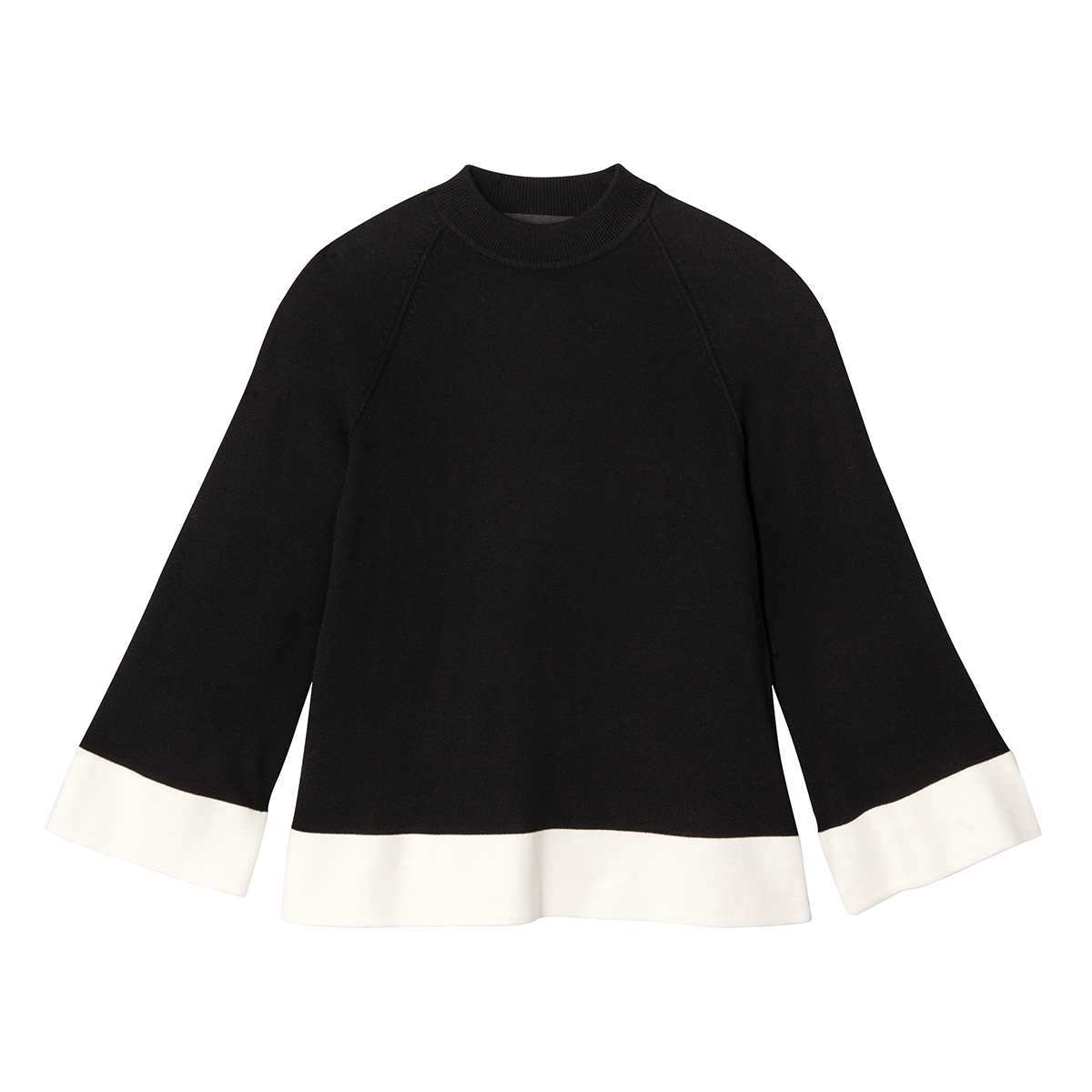 Black and White High Neck Sweater Top, $28