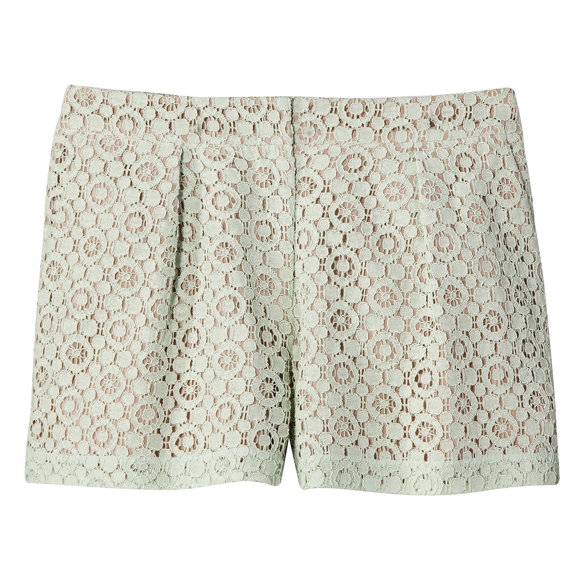 Mint Green Lace Shorts, $28