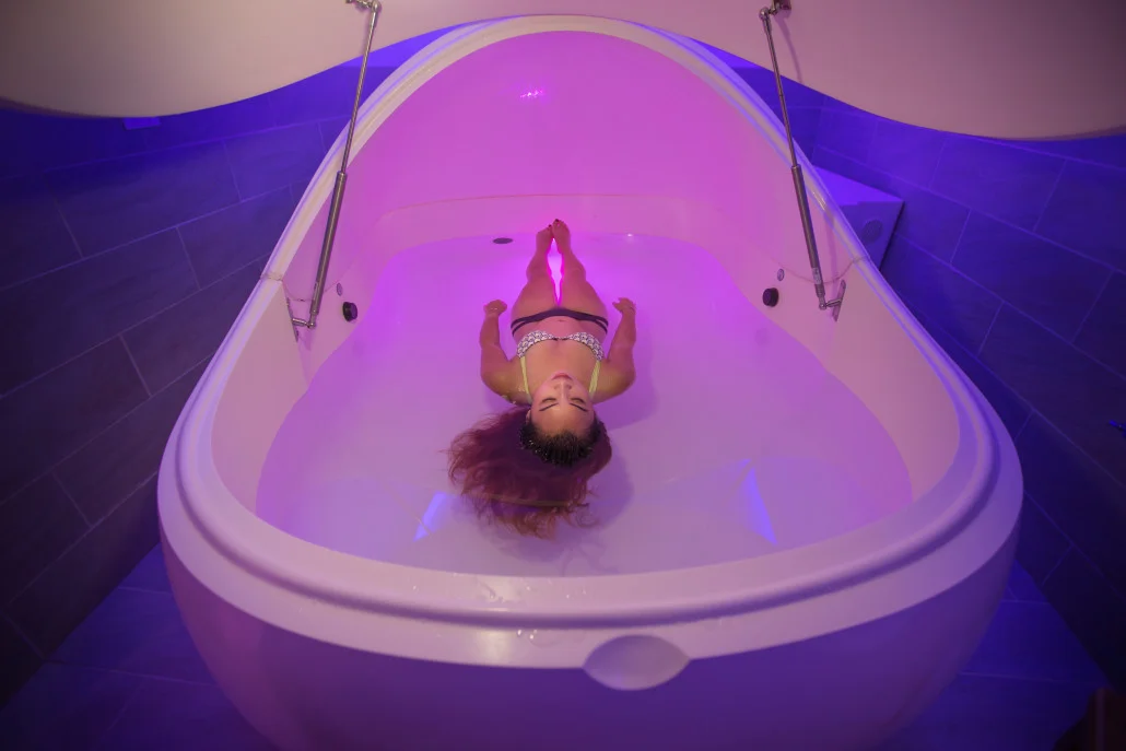 Inside the pod. Photo: Reboot Float Spa