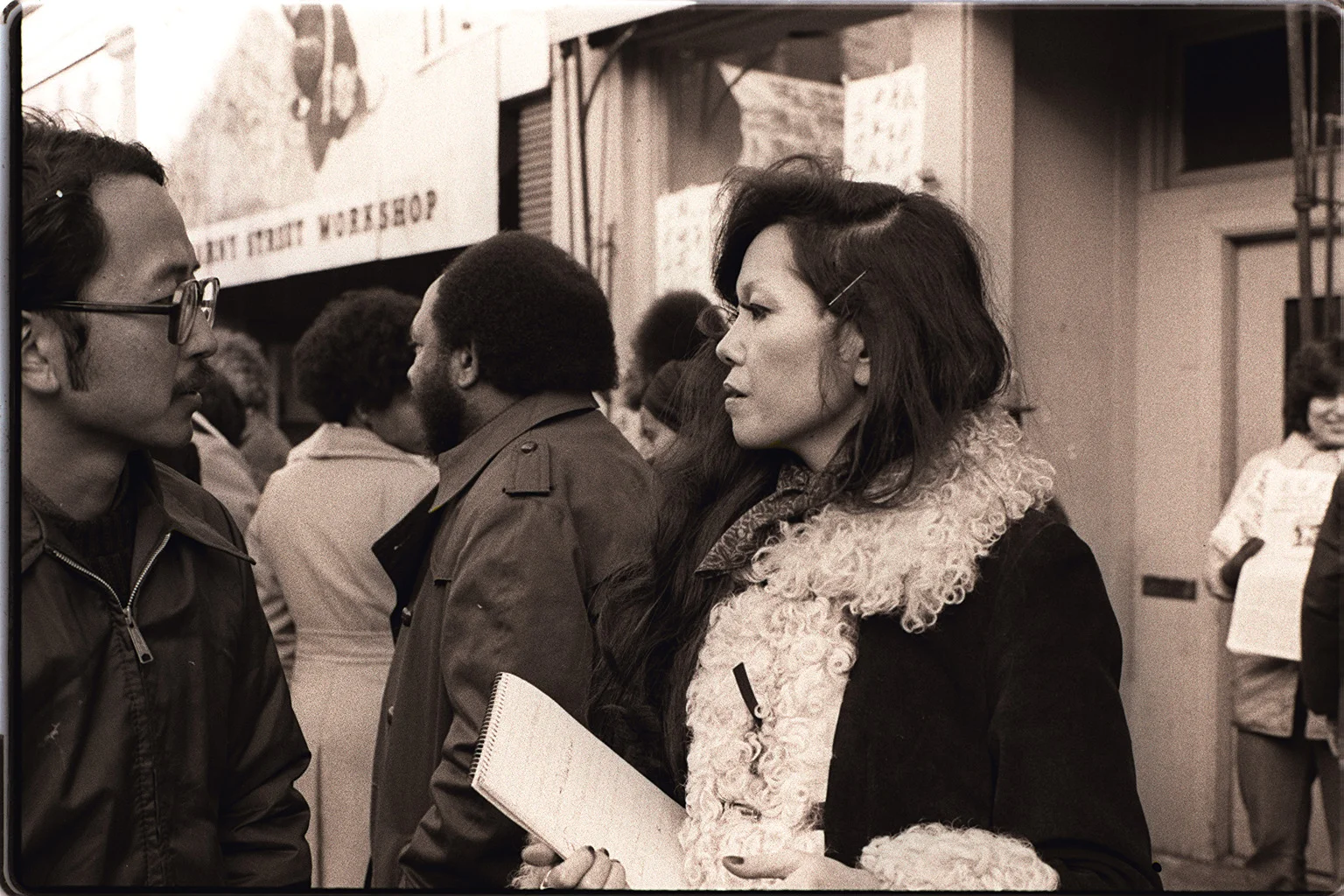 Janice Mirikitani, one of the 2018 honorees, fighting the good fight back in the 70s. Photo: Wikimedia Commons