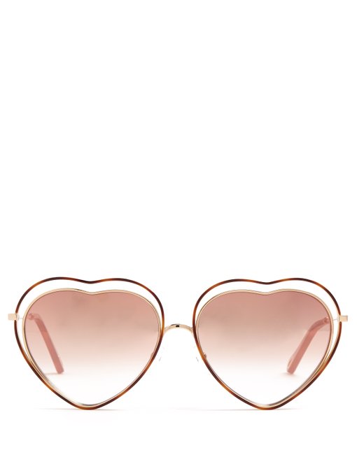 Chloe Poppy Heart-Shaped Sunglasses, $286