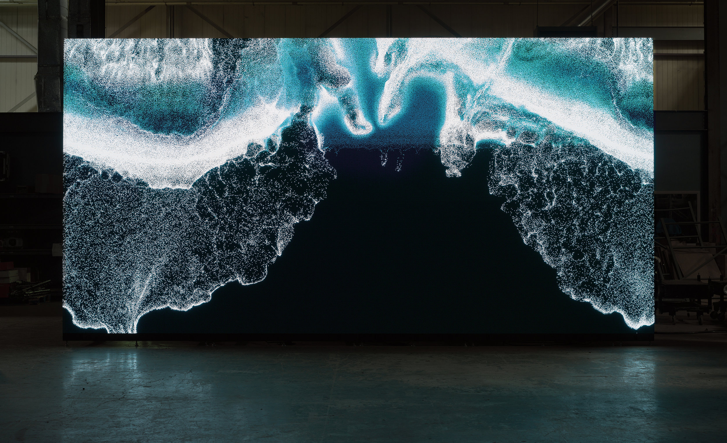 Clifford Ross’s “Digital Wave 9” displayed on LED wall_1.jpg