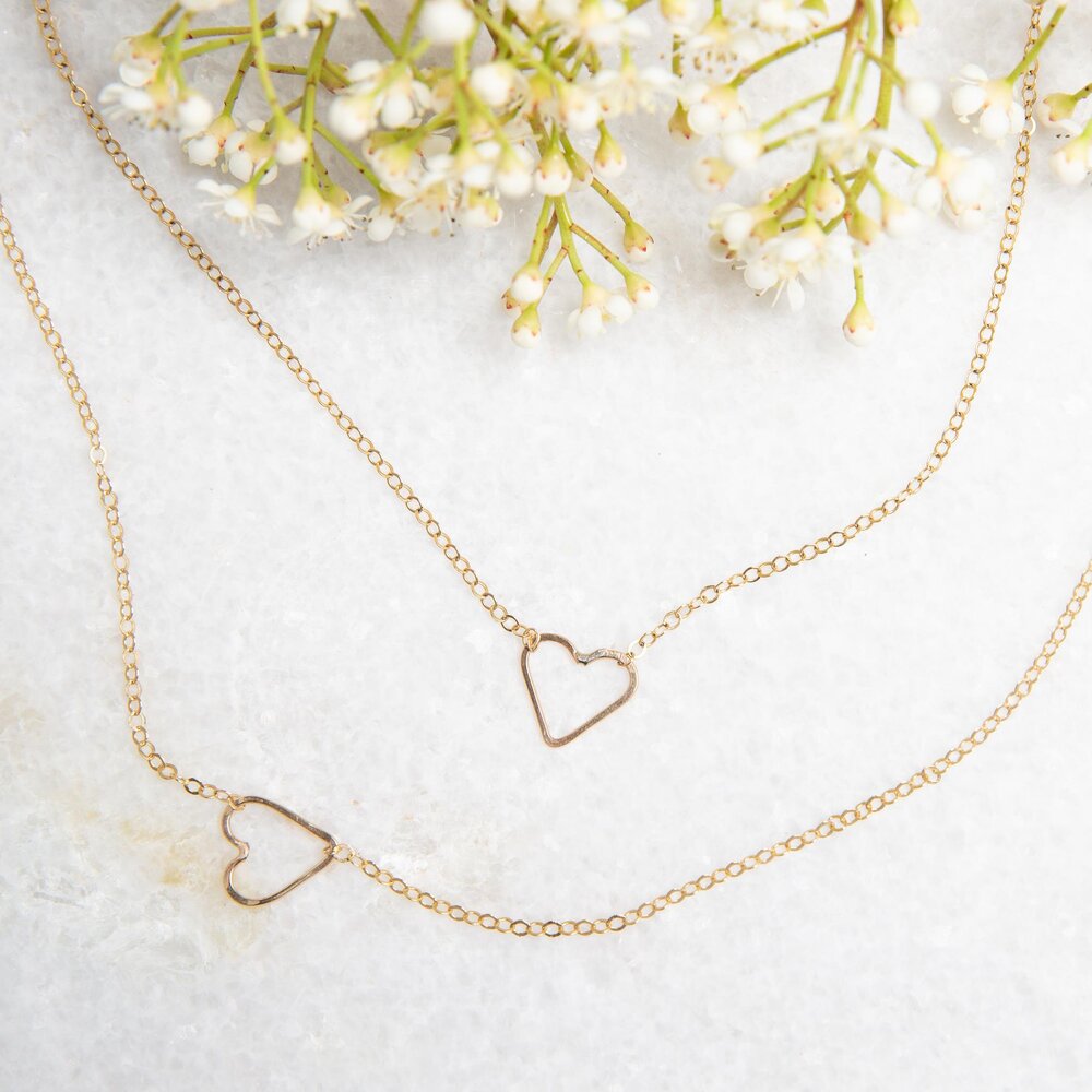Gold Sweetheart Necklace, $69