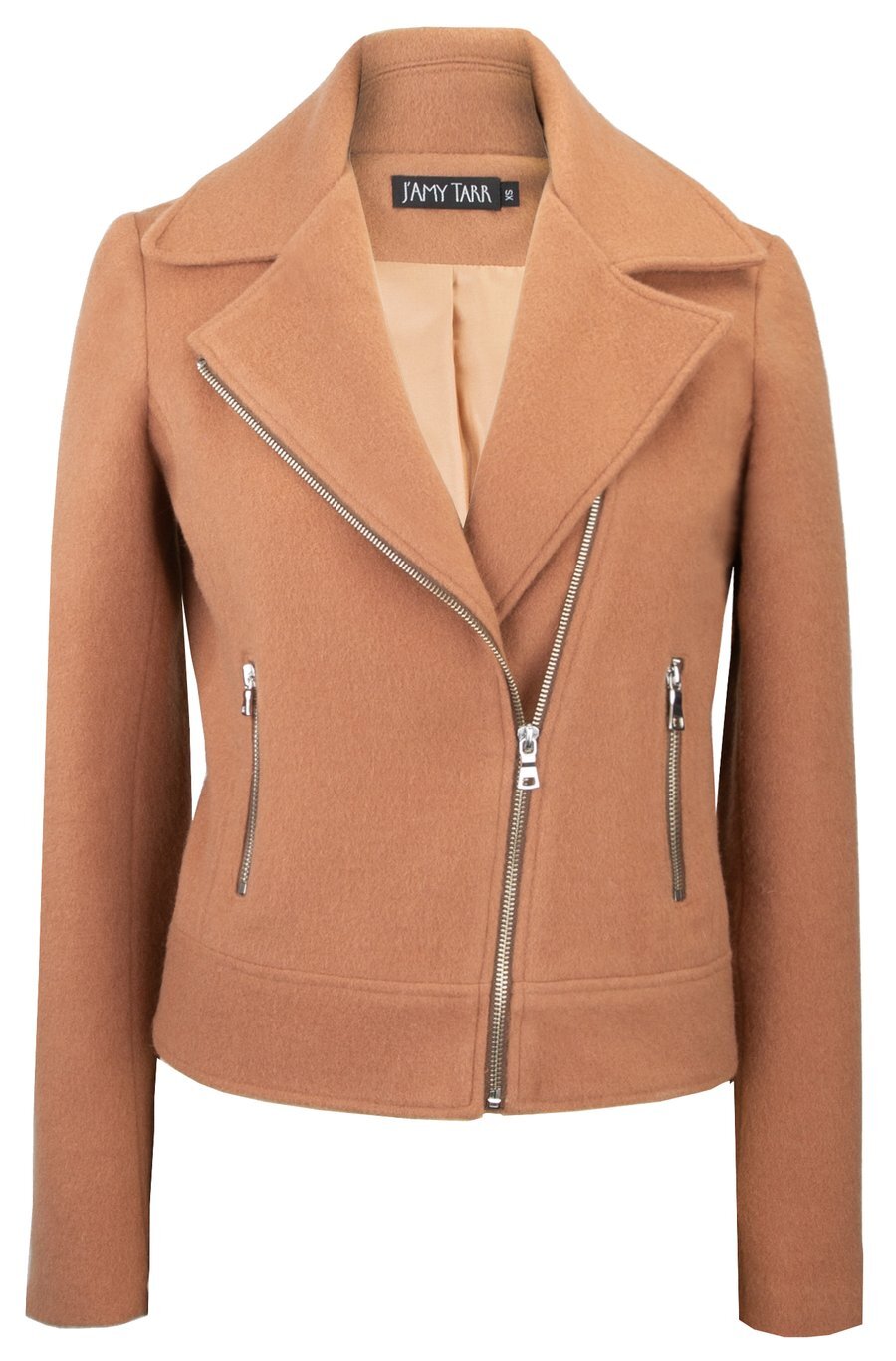 Salmon Wool Biker Jacket, $498