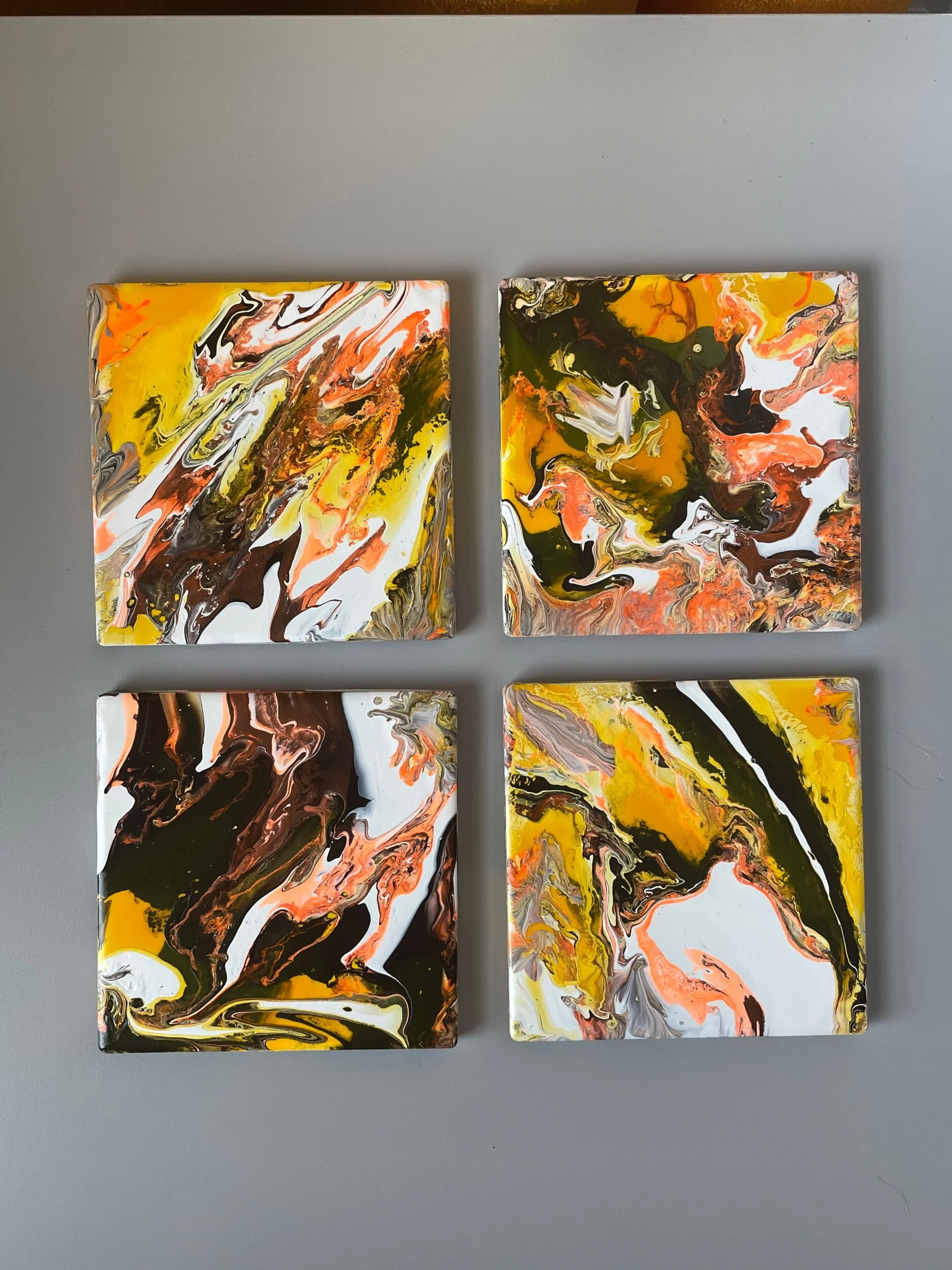 Coaster, Please! (Brown/Yellow/Orange)