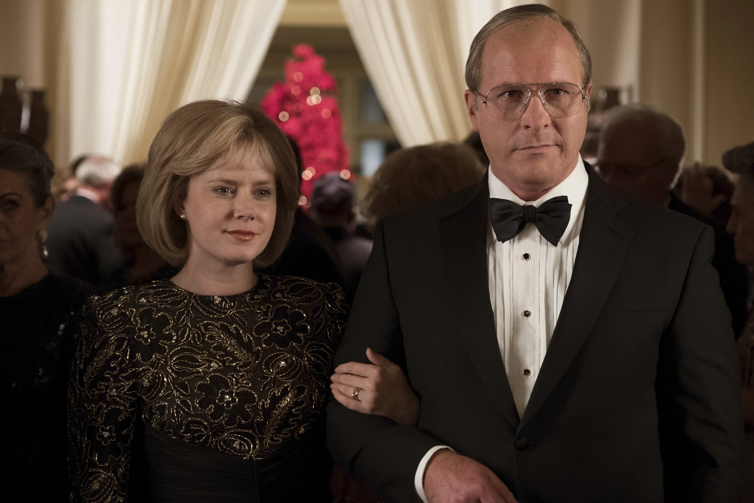 Amy Adams and Christian Bale as Lynne and Dick Cheney. Credit: Matt Kennedy / Annapurna Pictures 2018 © Annapurna Pictures, LLC. All Rights Reserved.