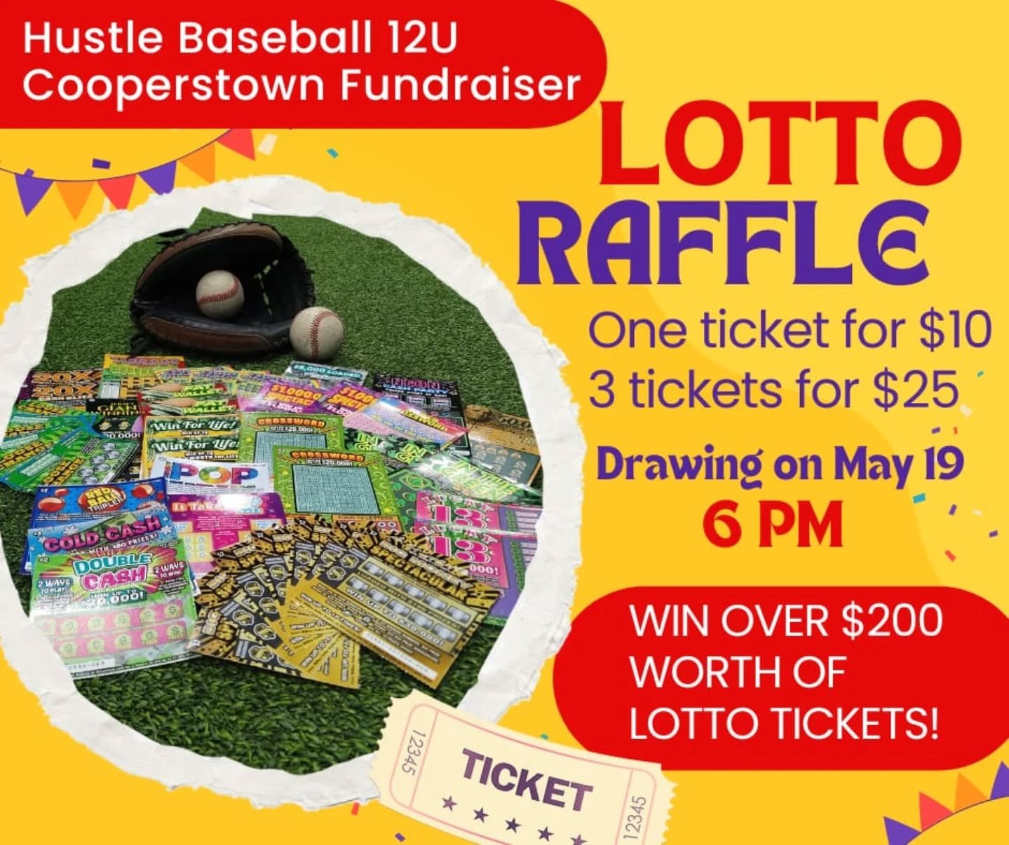 Stop in to the facility and support Hustle 12u's journey to Cooperstown Dreams Park. The winner will be announced in 2 weeks! Good luck to all the participants. #fundraiser #cooperstown #12u #hustle #hustlebaseball