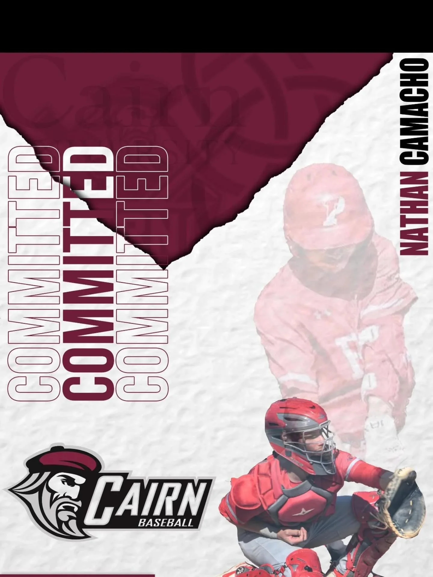 Congrats to 2026 Nate Camacho @nathan_cama24 on his commitment to Cairn University! A player in the program who was an example of "never say no". From the 100s of winter bullpens to 100s of games on the diamond, you did the job and enjoyed 