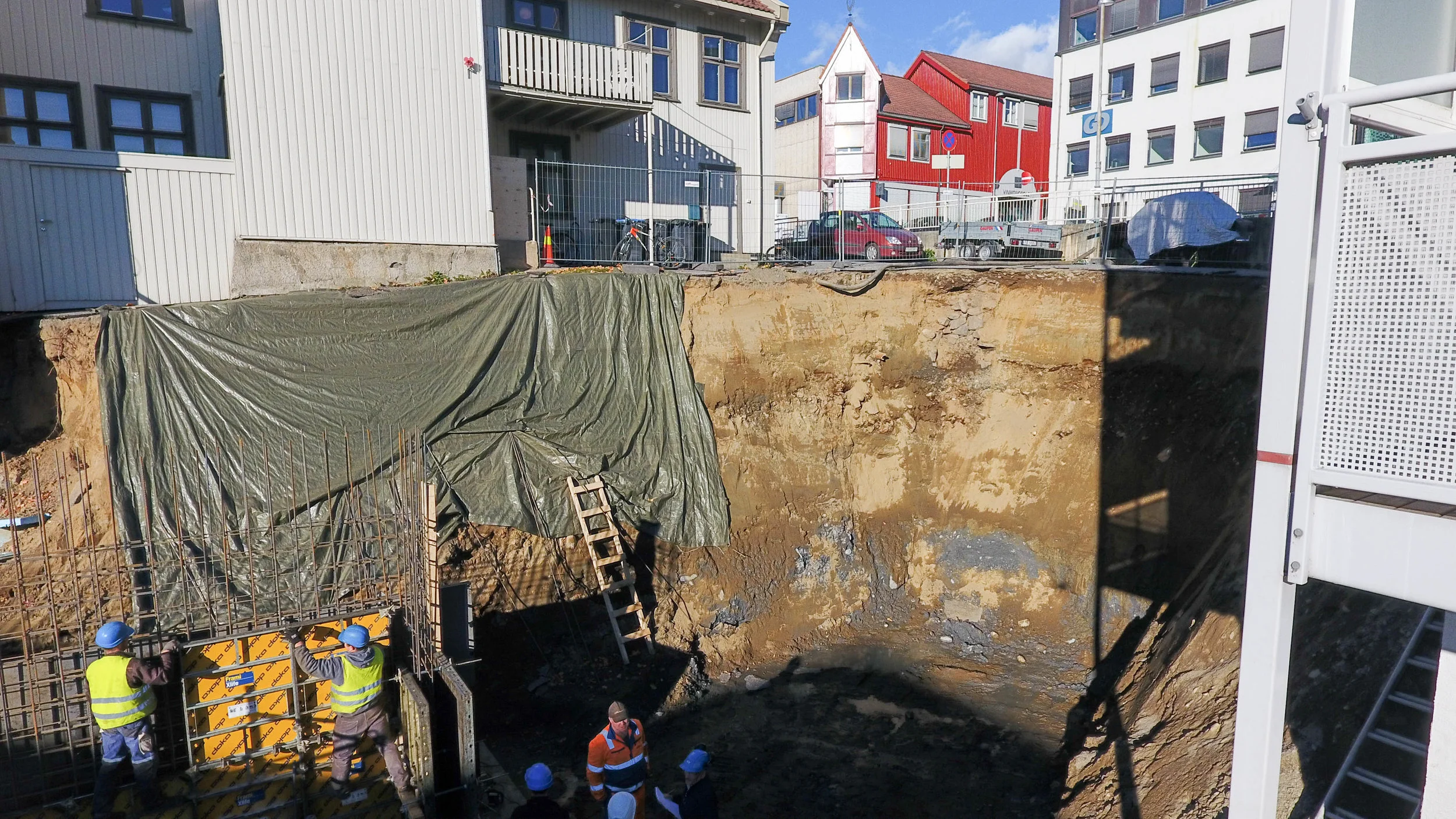 Nybygg i bakgården på Kirkegata 55. 