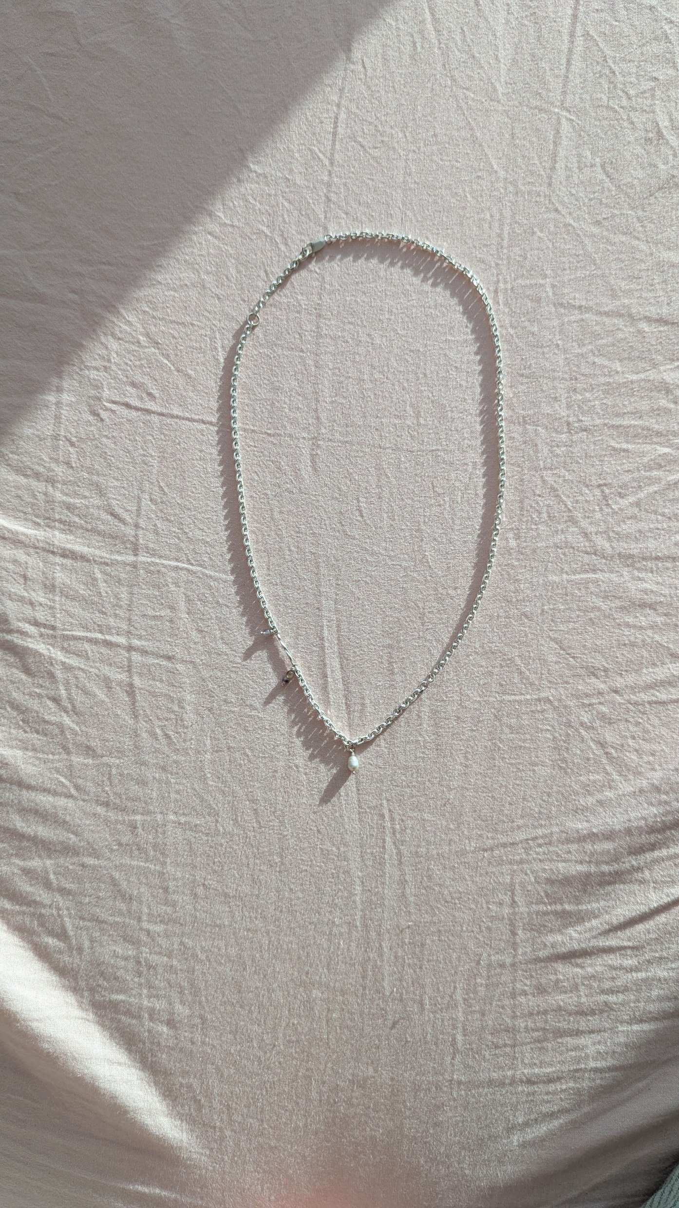 Amethyst and pearl necklace