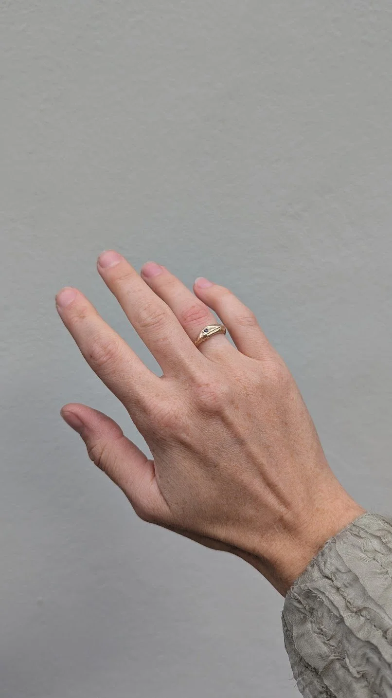 Sapphire sandcast band
