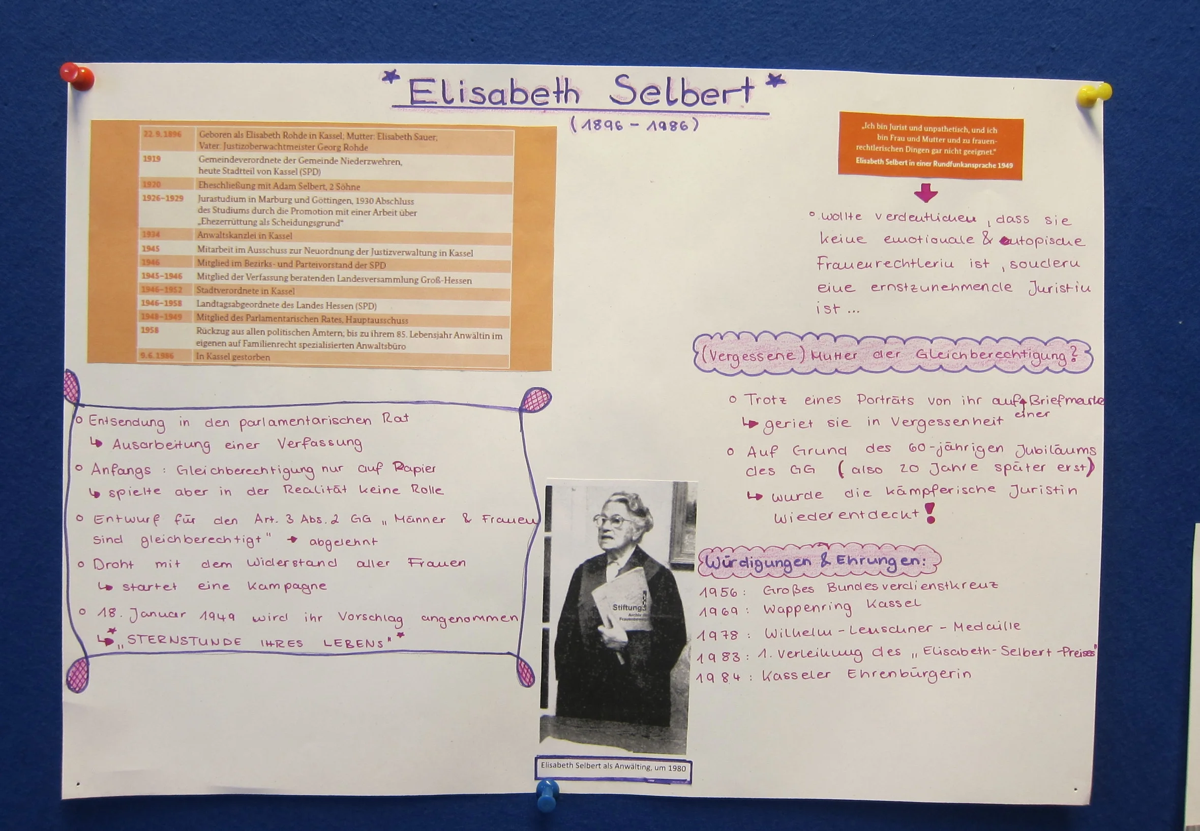 Elisabeth Selbert, eine der Mütter des Grundgesetzes