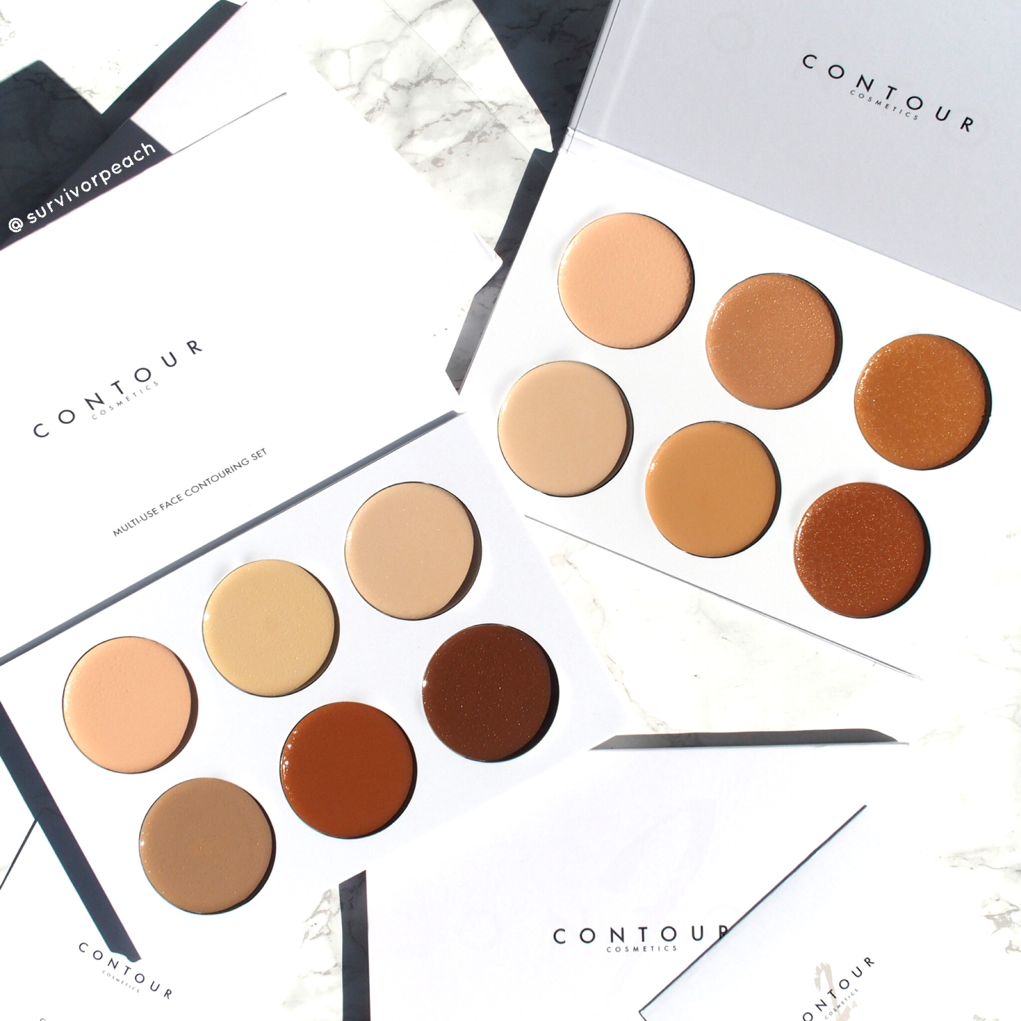 Contour cosmetics collection reviews and swatches — Survivorpeach