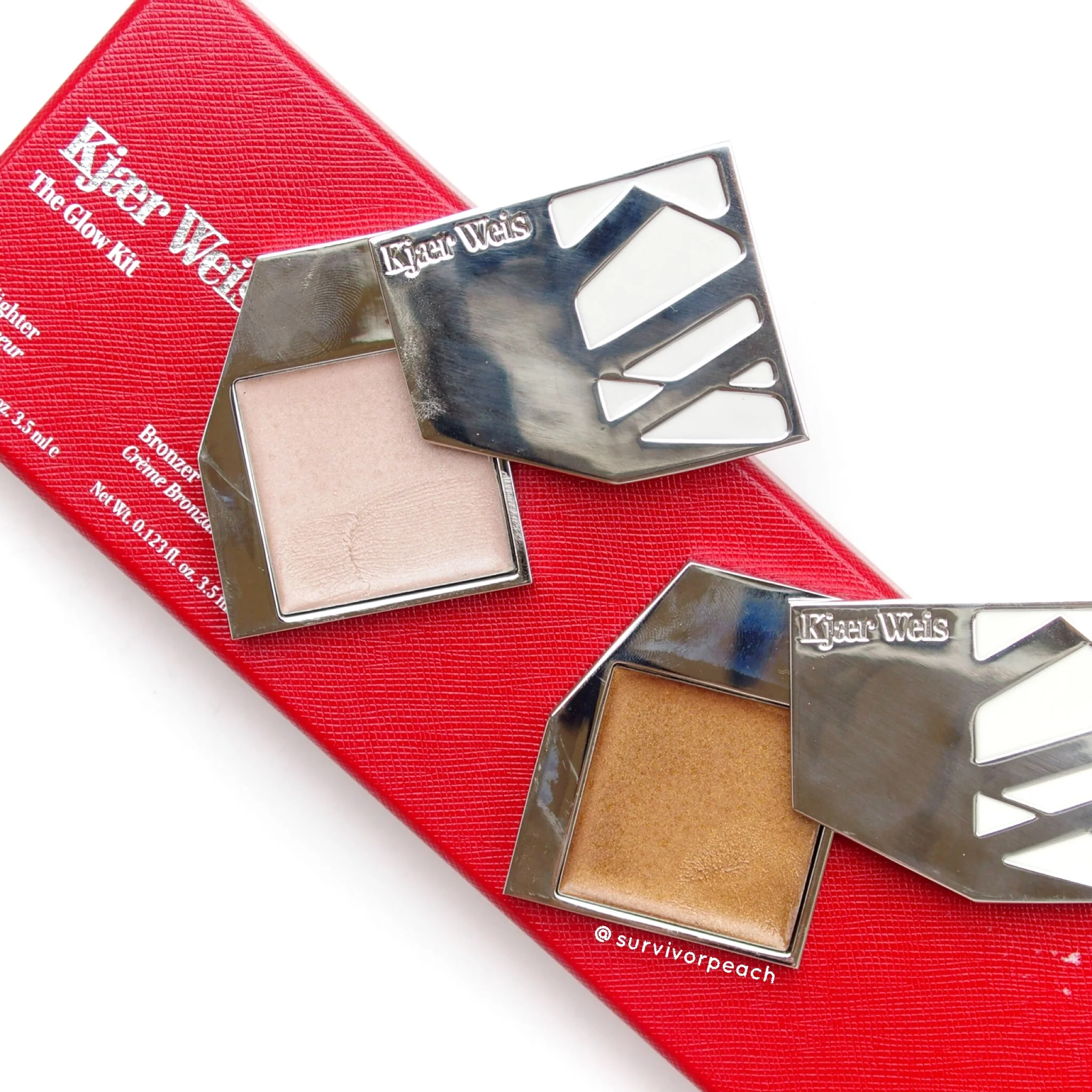 Kjaer Weis Glow Kit review and swatches 