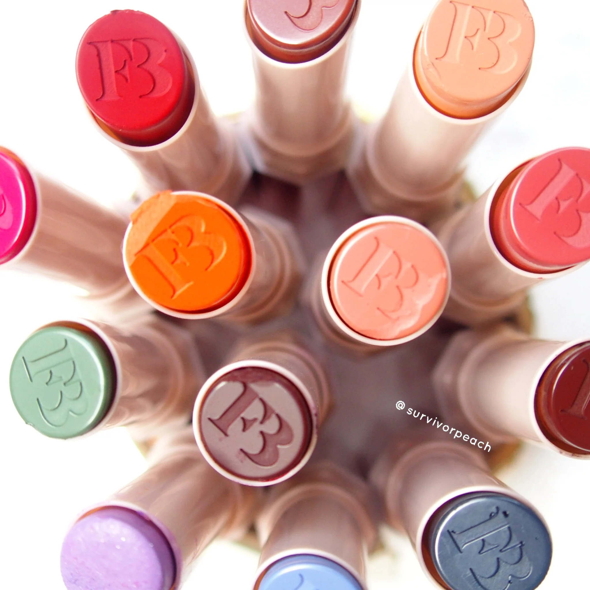 Fenty Beauty Mattemoiselle Lipsticks swatches of all shades 