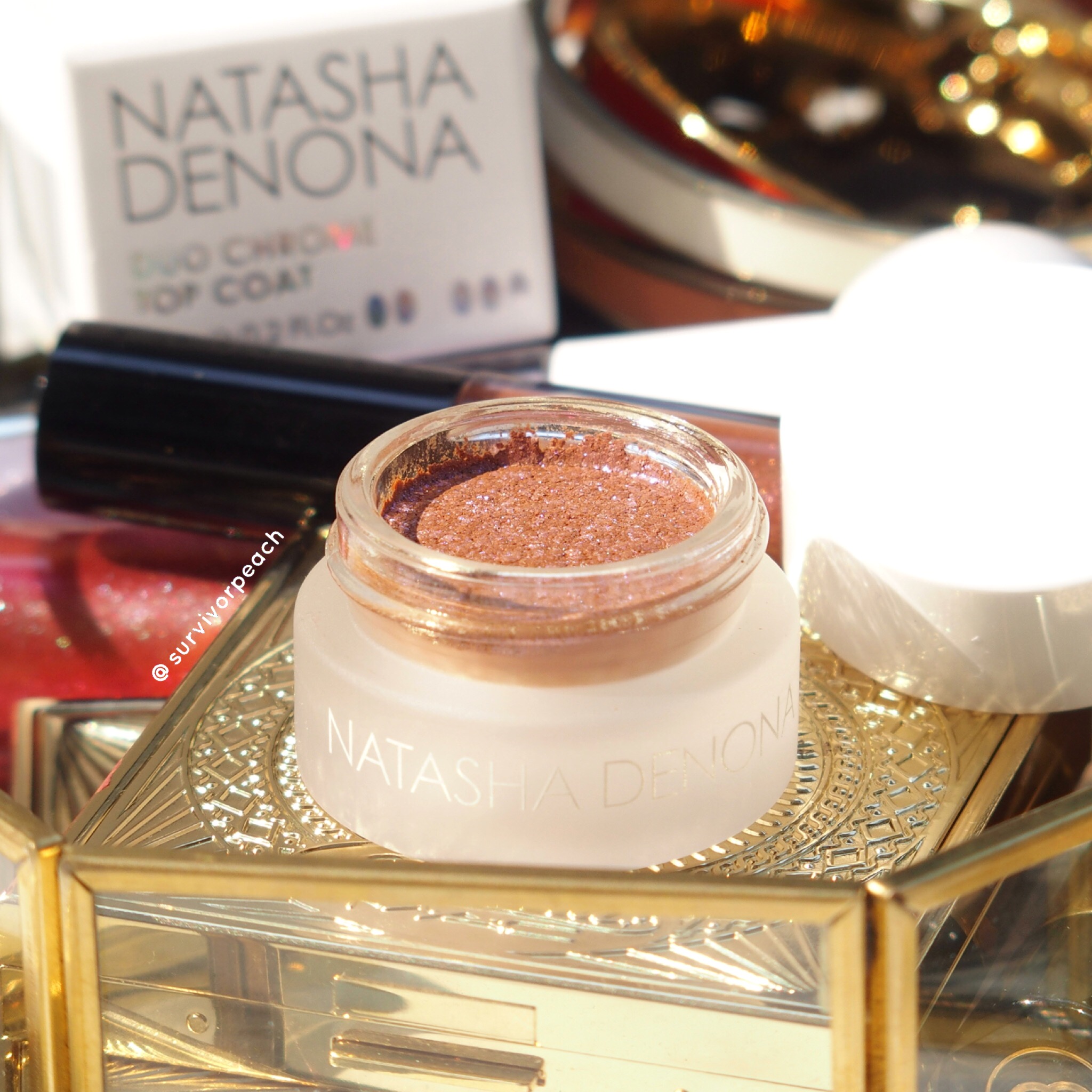 Natasha Denona Duo Chrome Top Coat Burnt Terrocatta/Green