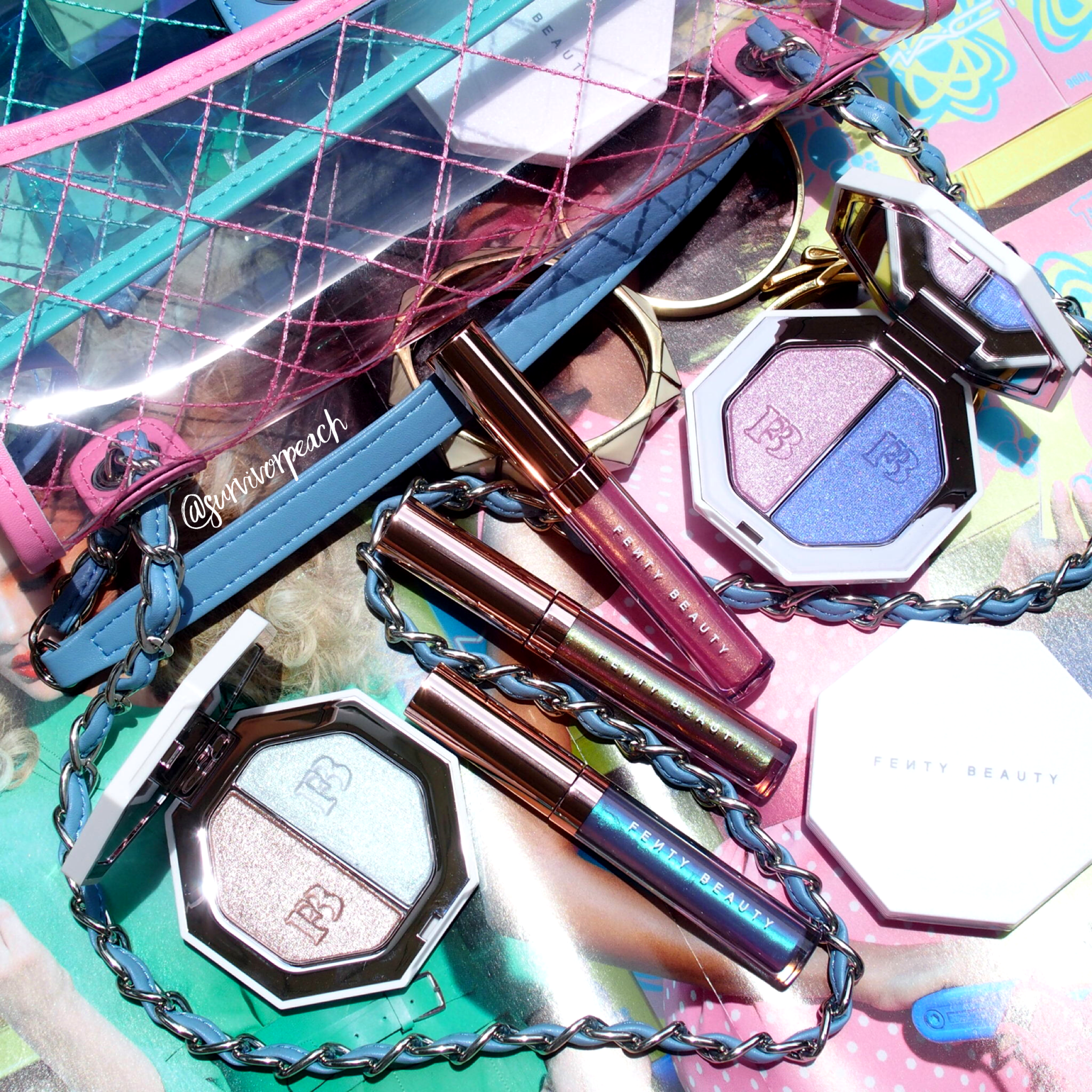 Fenty Beauty Beach Please Collection swatches 