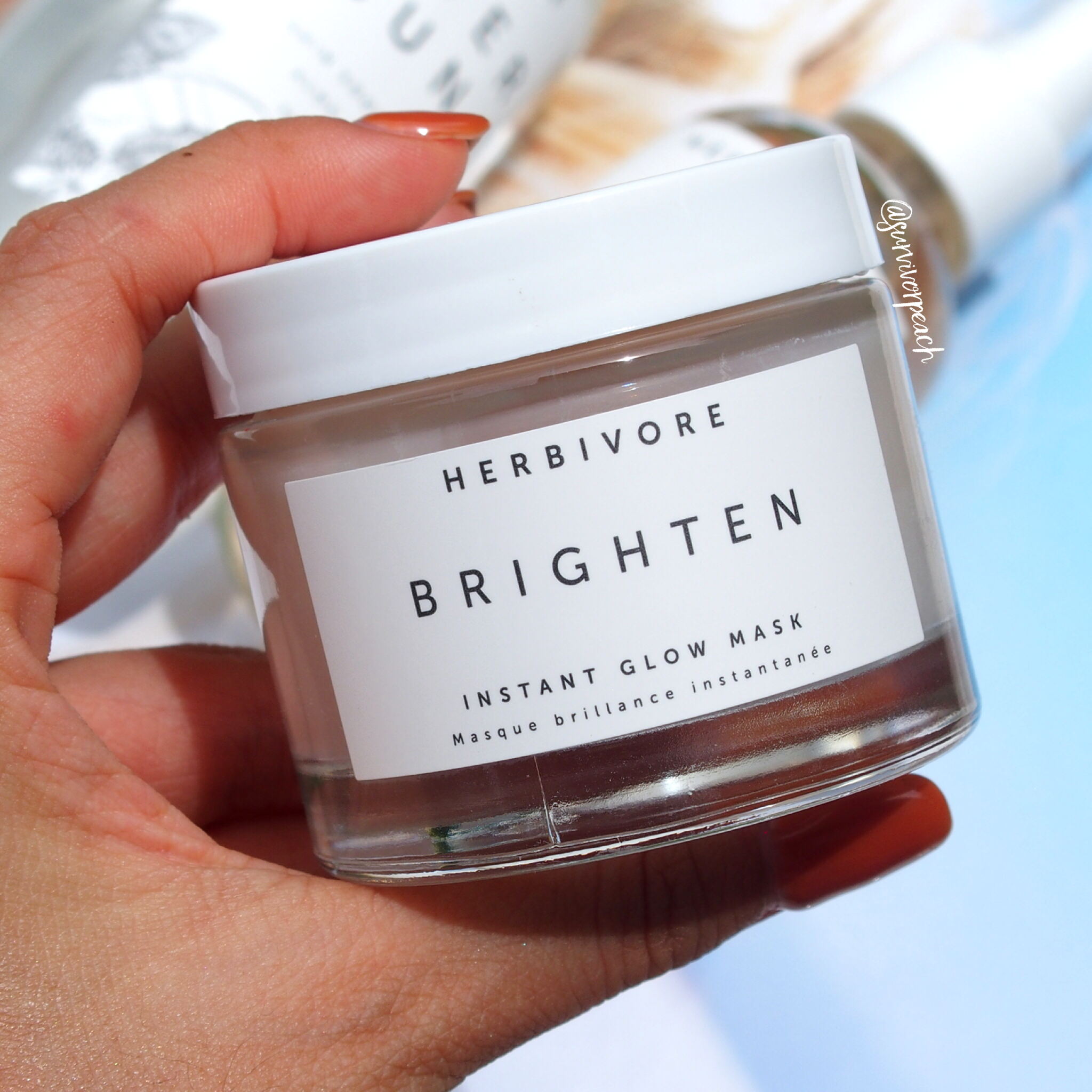 Herbivore Botanicals Brighten Instant Glow Mask.
