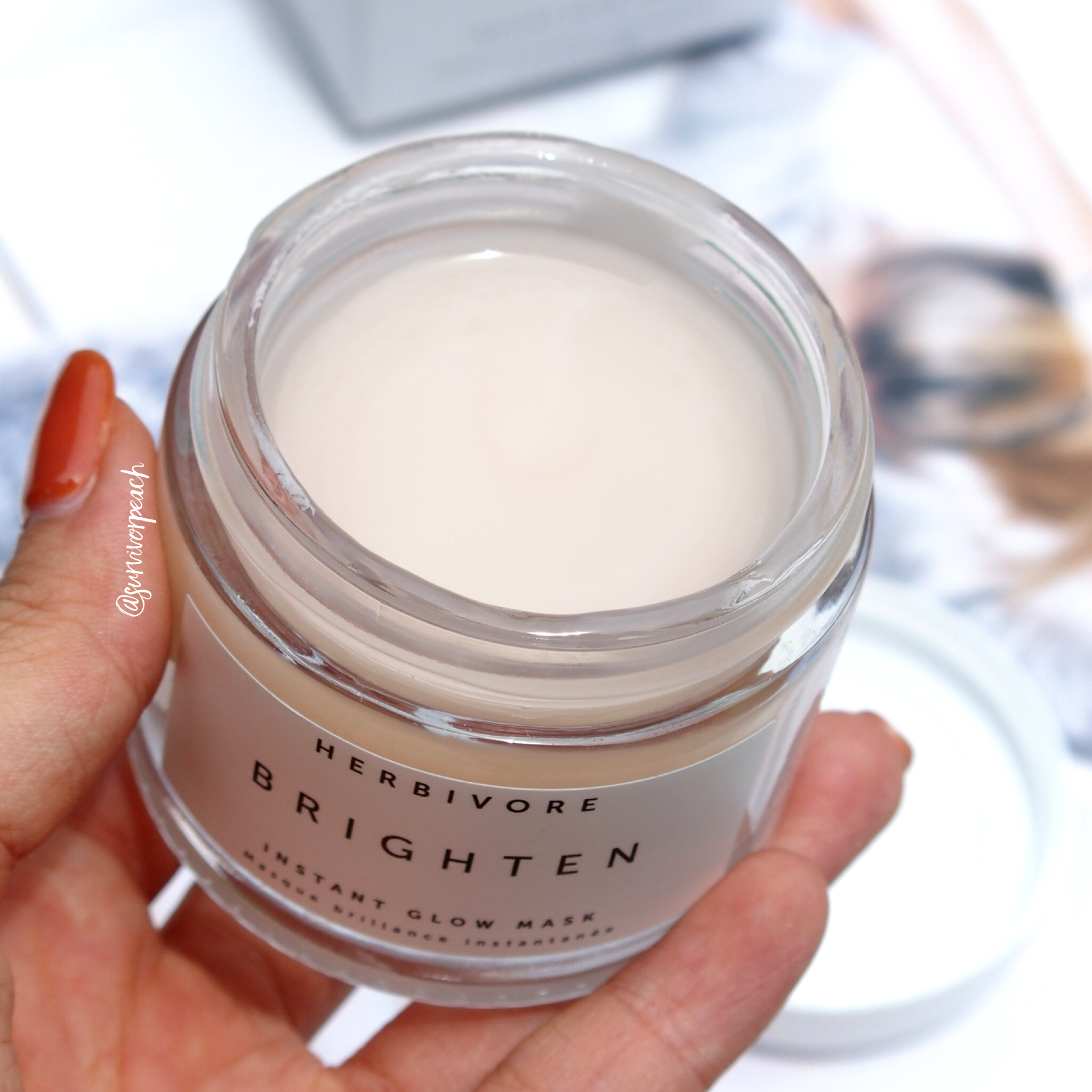 Herbivore Botanicals Brighten Instant Glow Mask.