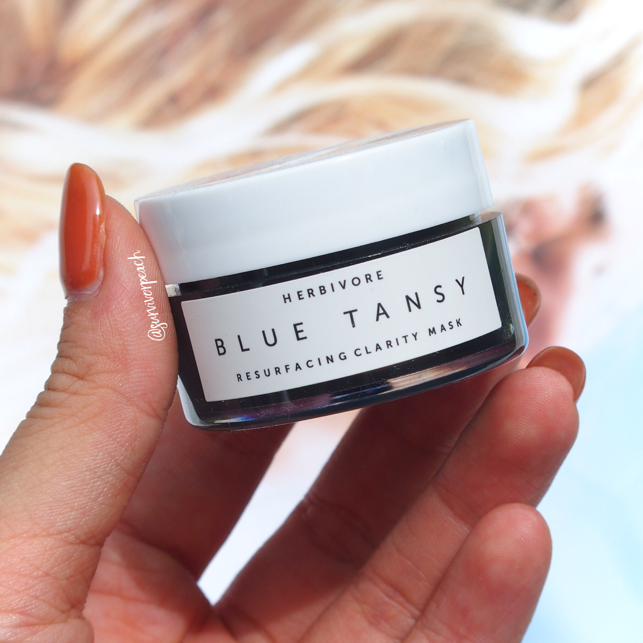 Herbivore Botanicals Blue Tansy Resurfacing Clarity Mask.