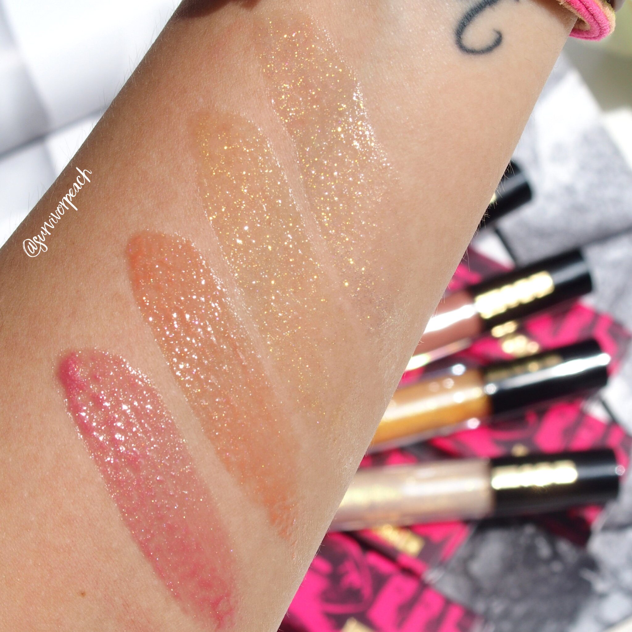 Pat McGrath Labs Lust Lipglosse swatches