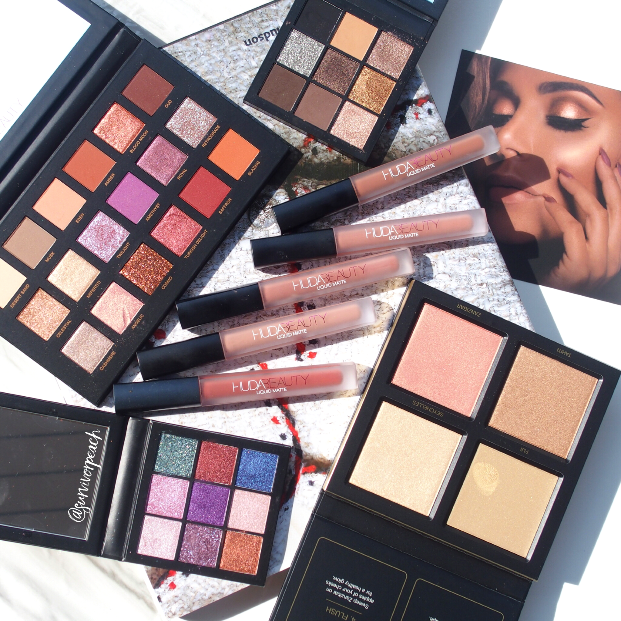 Huda Beauty Liquid Lipsticks Swatches Survivorpeach