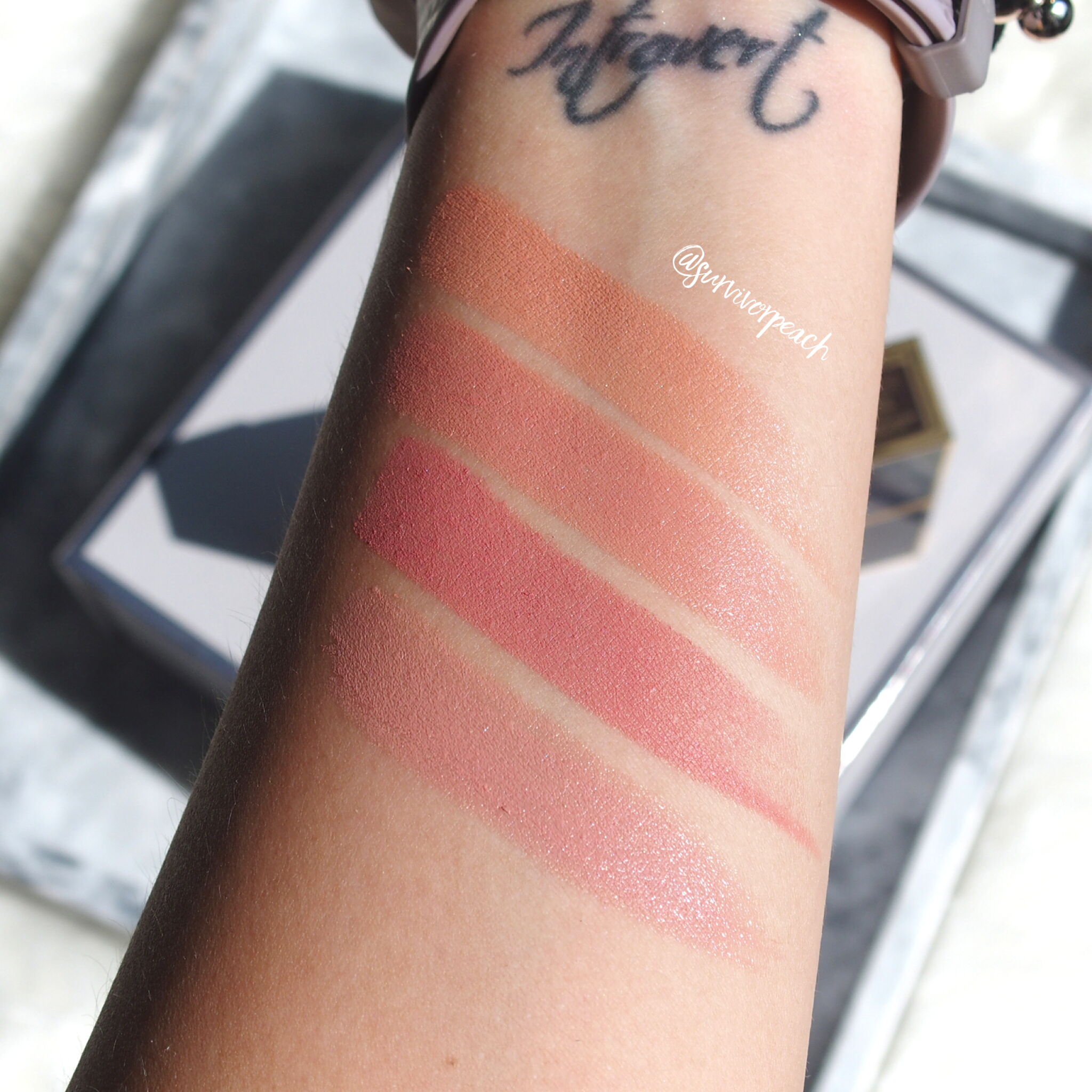 Swatches of all my Tom Ford Lipsticks: Creams, Mattes, Girls and Boys —  Survivorpeach