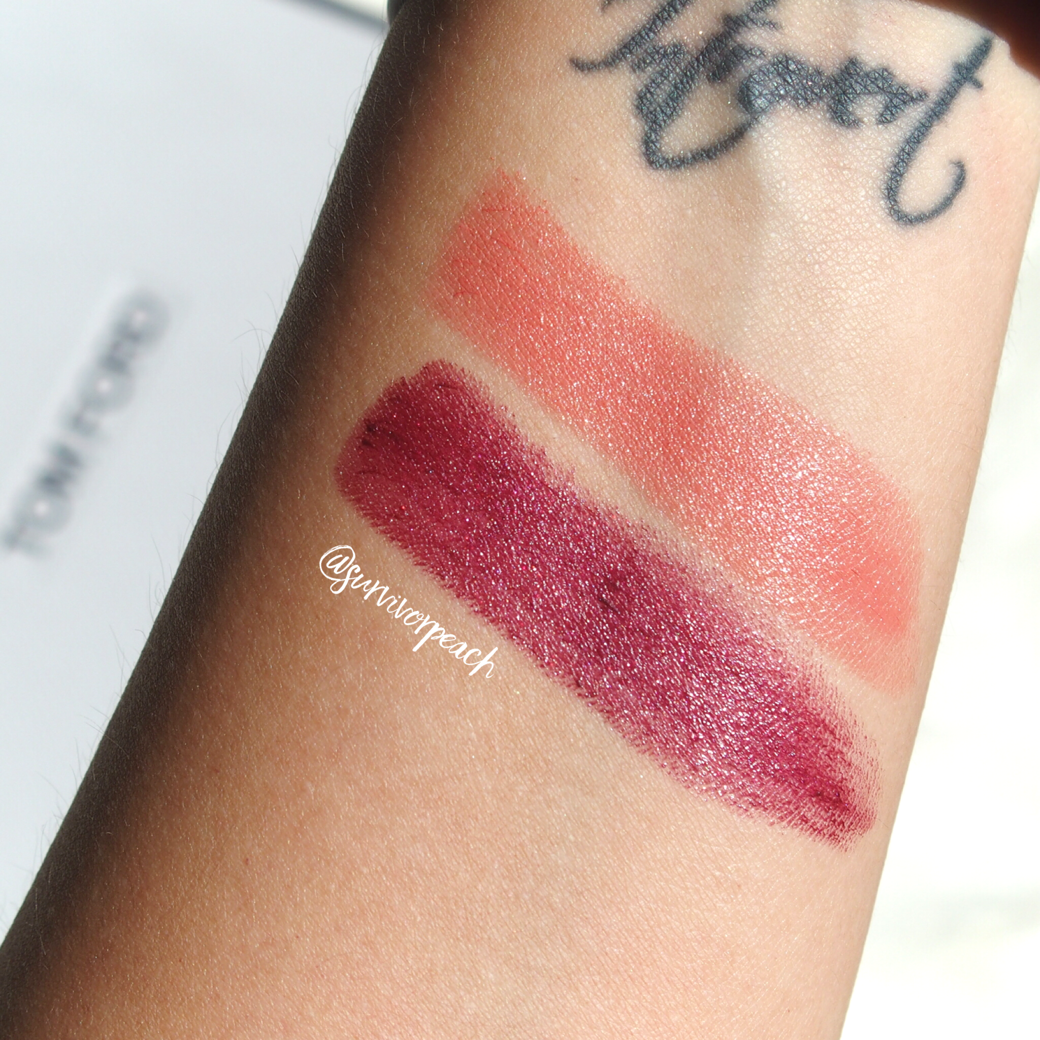 Swatches Of All My Tom Ford Lipsticks Creams Mattes Girls And Boys Survivorpeach