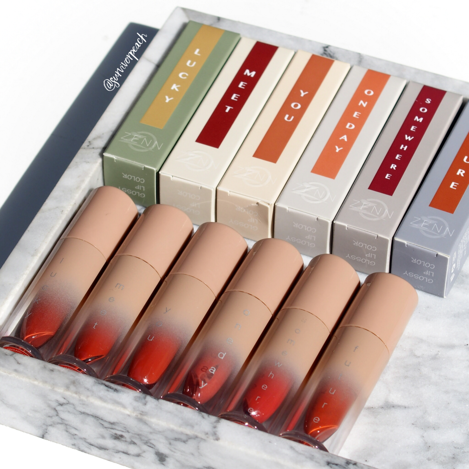 Zenn Cosmetics: Glossy Lip Color + Highlighter 