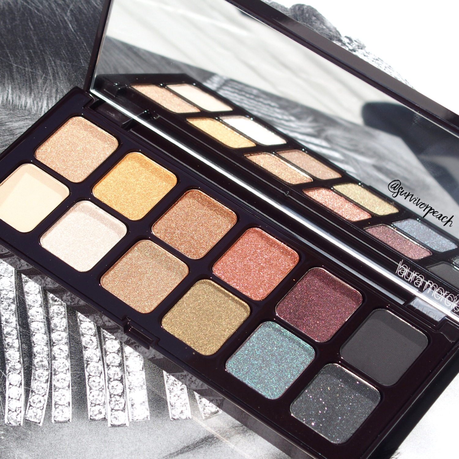 Laura Mercier Hidden Gems palette for Holiday 2018 Swatches