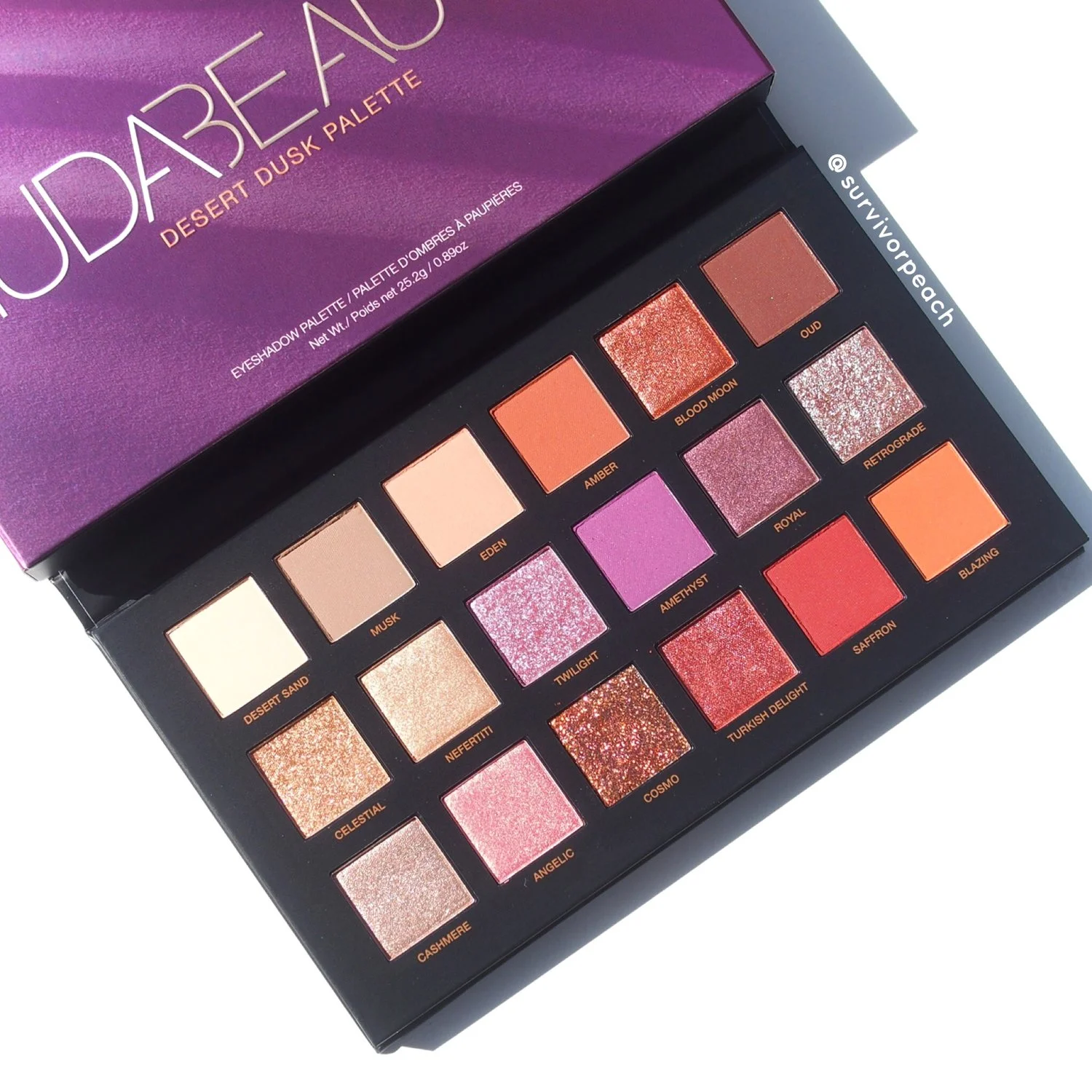 Huda Beauty Dessert Dusk Palette reviews and swatches 