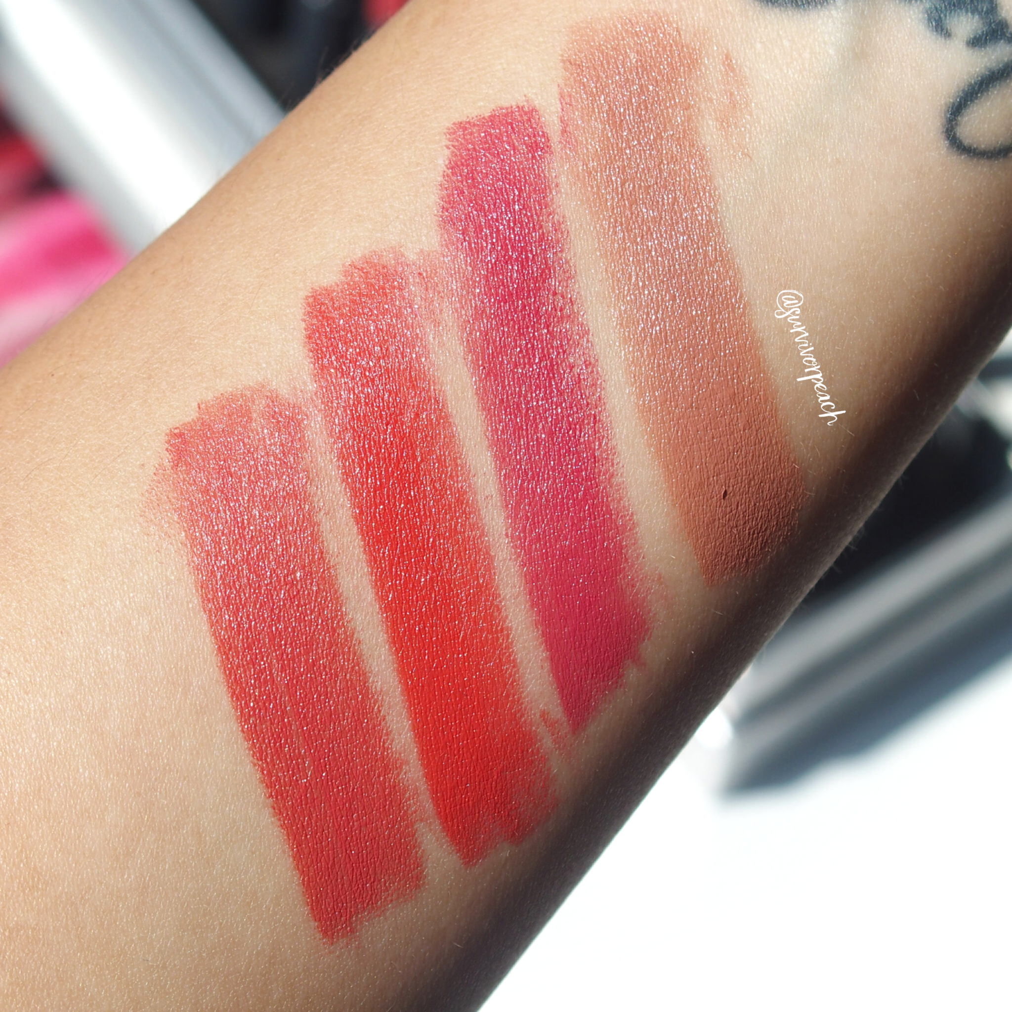 Bite Beauty Matte Creme Lip Crayon Vault Swatches of all shades