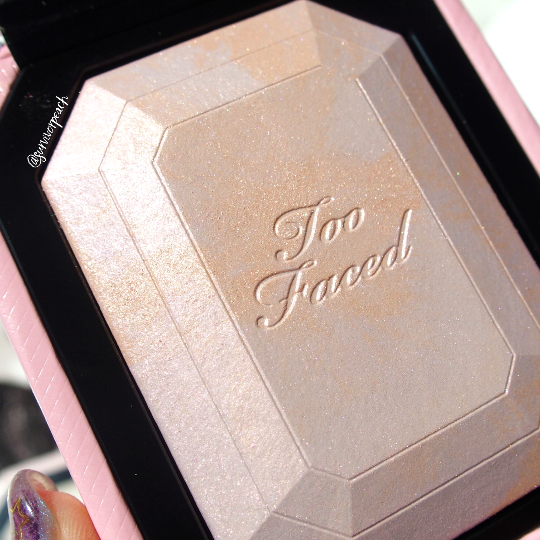 too faced fancy pink diamond highlighter