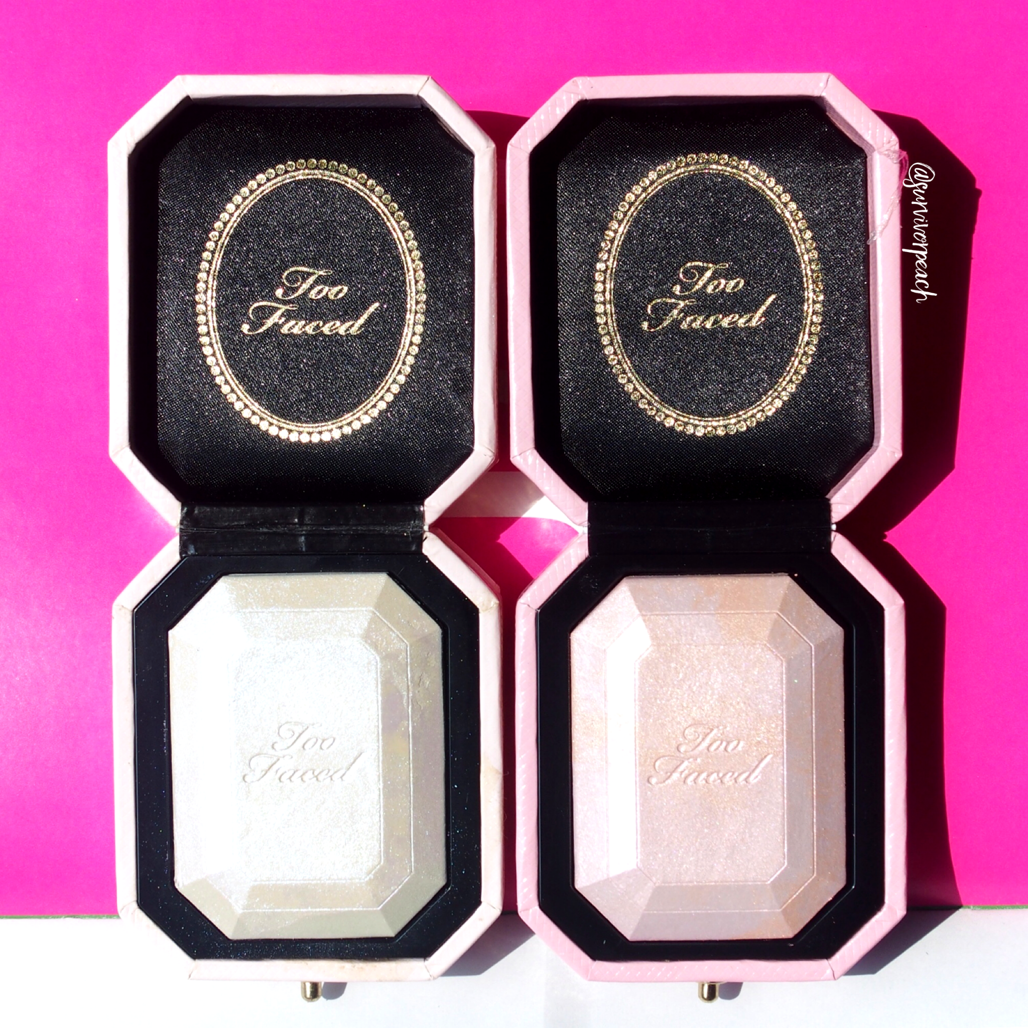 Toofaced Diamond Highlighters review and swatches 