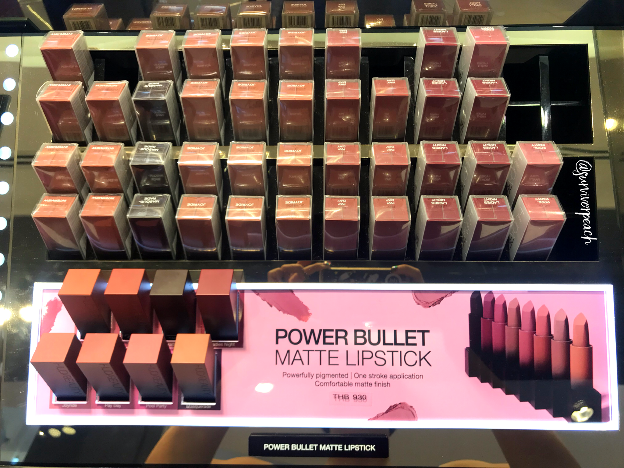 Huda Beauty Power Bullet Matte Lipstick swatches — Survivorpeach