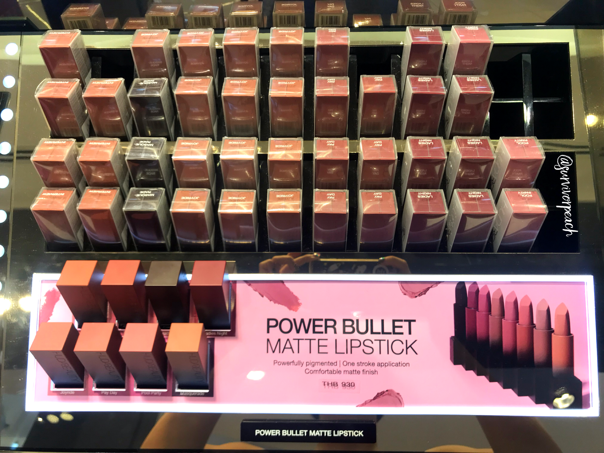 Huda Beauty Power Bullet Matte Lipstick swatches 