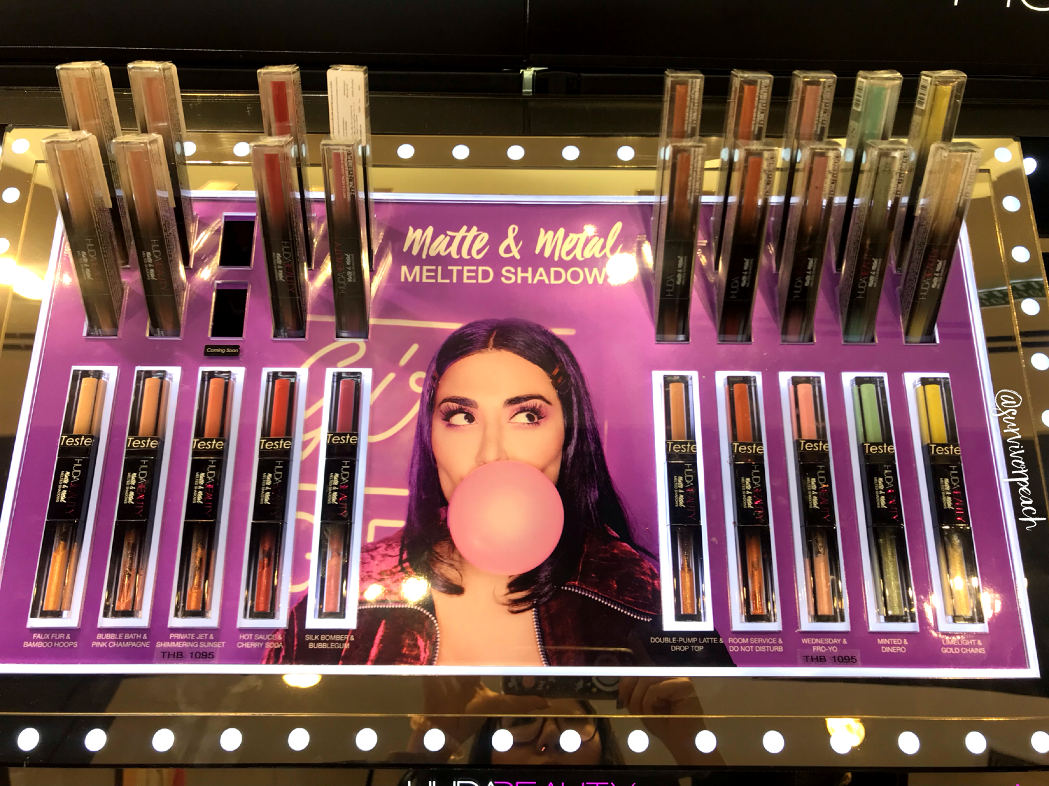 Huda Beauty Matte &amp; Metal Melted Shadow swatches 