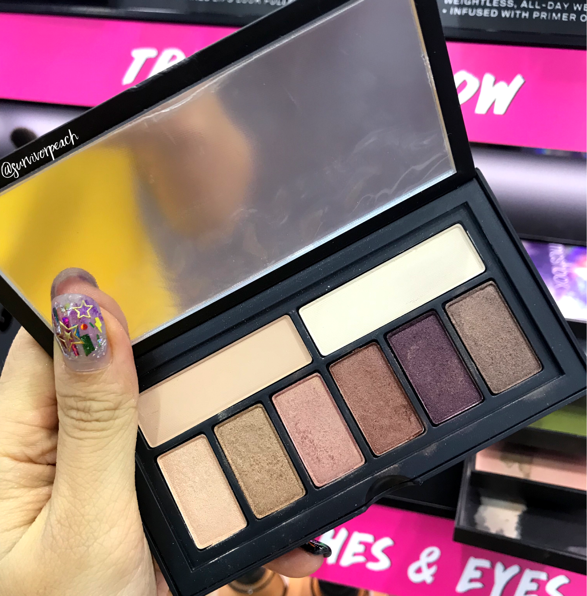 Smashbox Cover Shot Eyeshadow Palette Swatches Part 3: Punked, Golden HOur, SOftlight