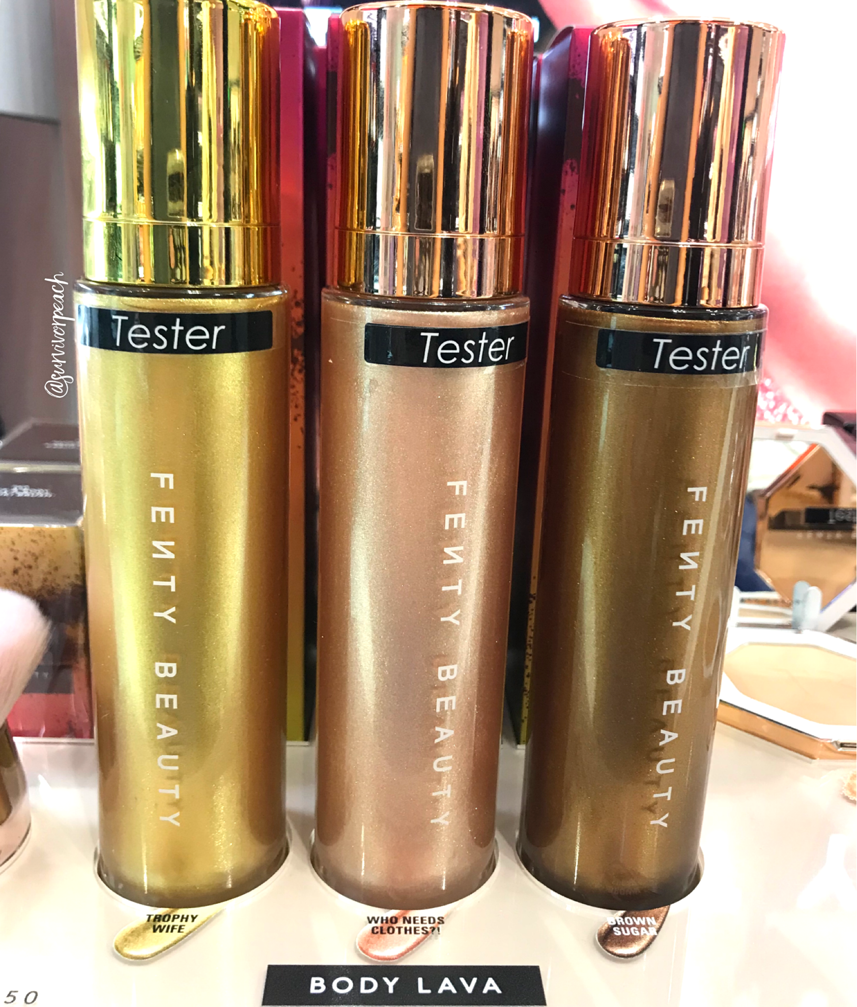 Fenty Beauty Body Lava swatches