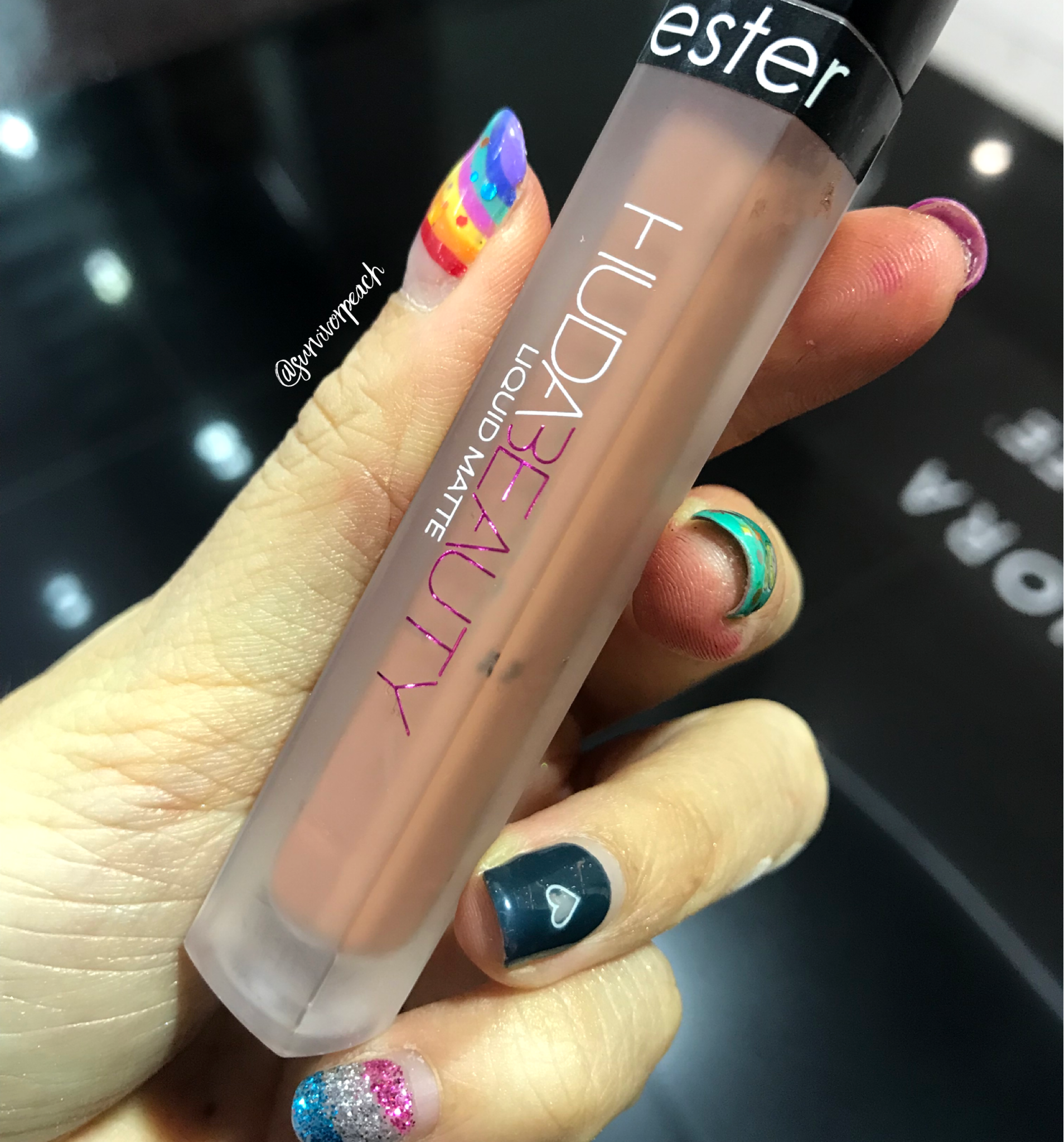 Huda Beauty Liquid Matte Lipstick swatches of all shades — Survivorpeach