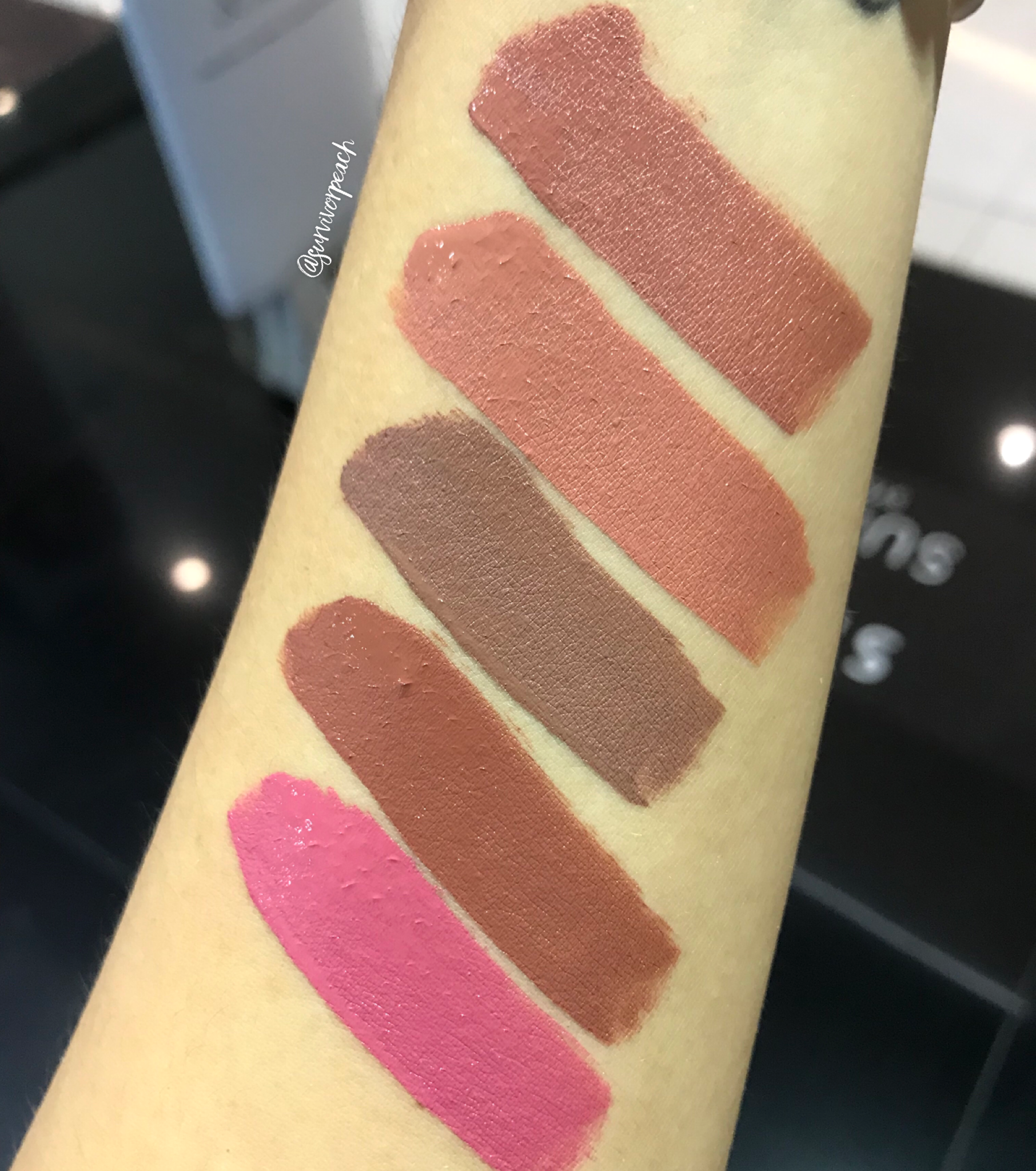 sturen geïrriteerd raken Nebu Huda Beauty Liquid Matte Lipstick swatches of all shades — Survivorpeach