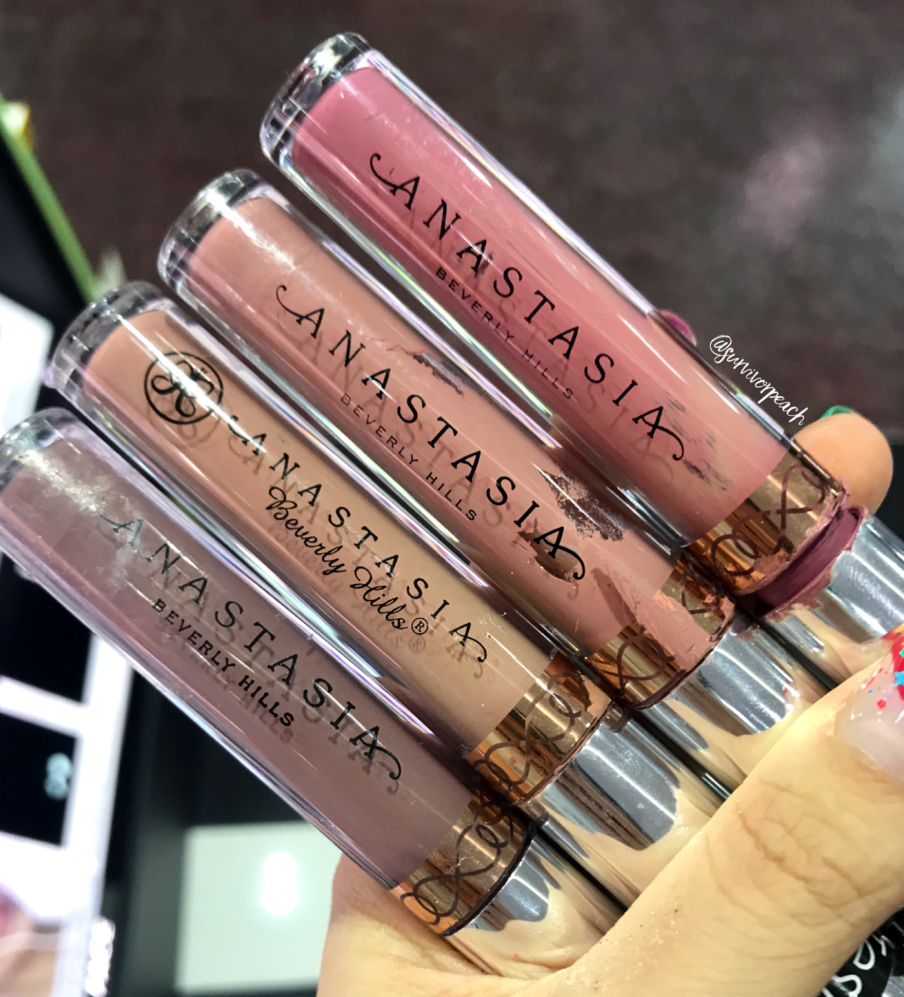 Anastasia Beverly Hills Matte Liquid Lipstick swatches 