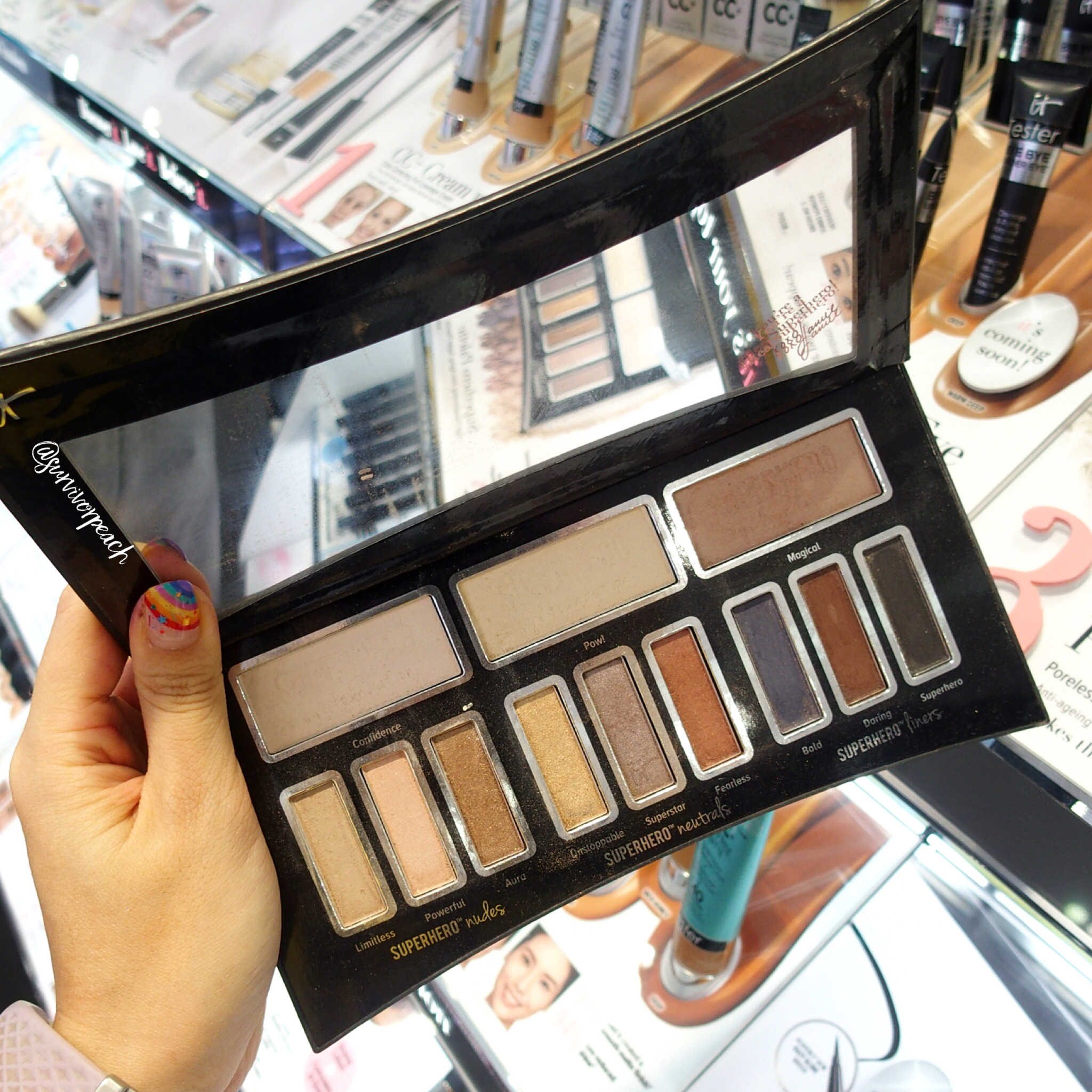 It Cosmetics Superhero Neutrals Eyeshadow Palette Swatches 