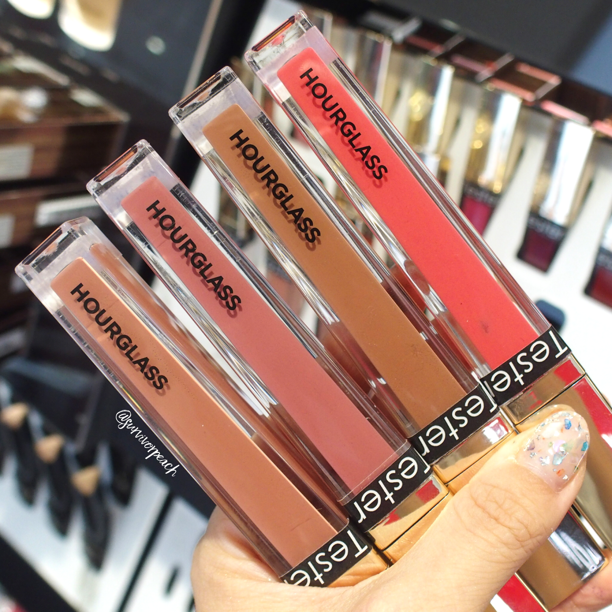 Hourglass Unreal High Shine Voluming Lipgloss Review and swatches
