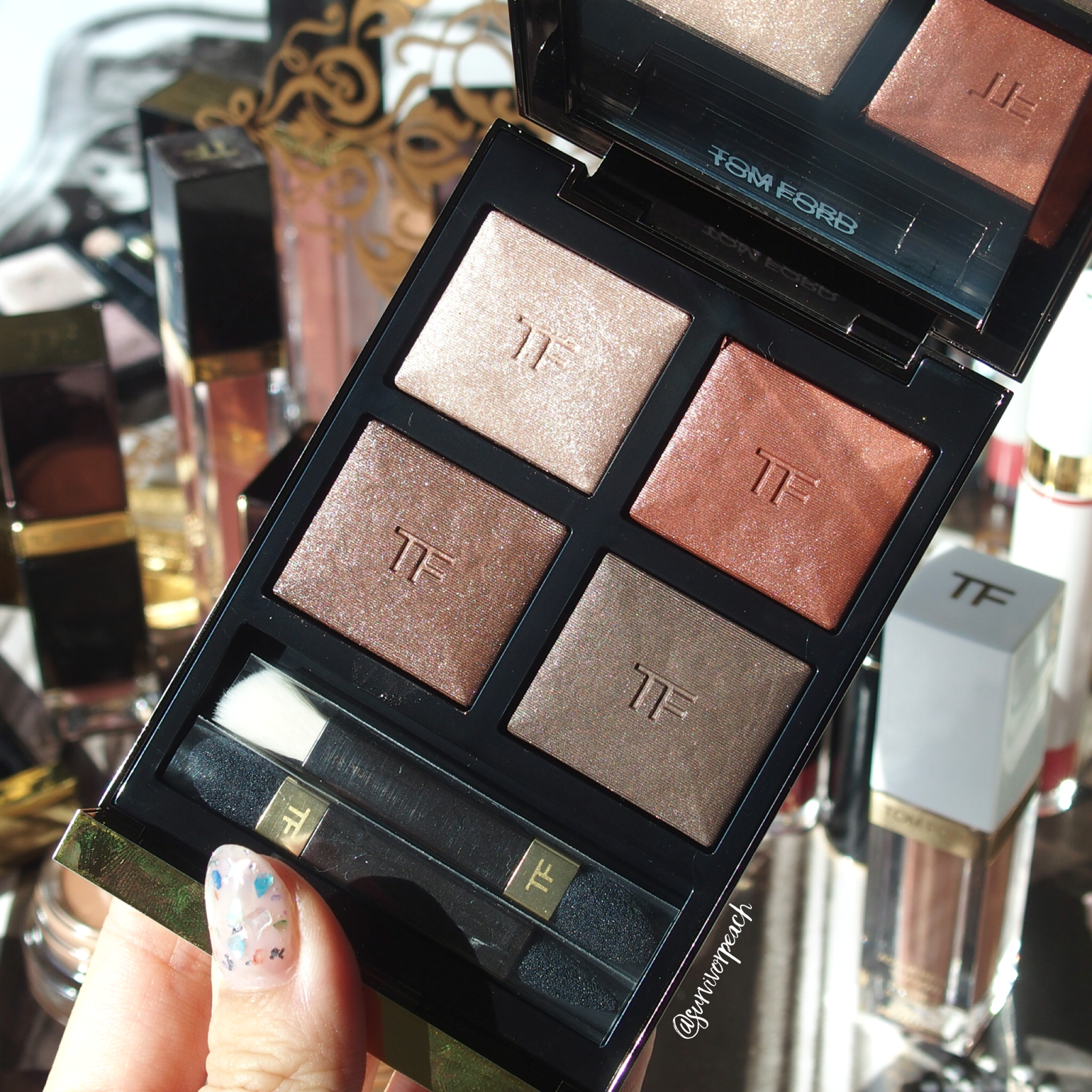 Tom Ford Bodyheat &amp; Suspicion Eye Quad review and swatches 