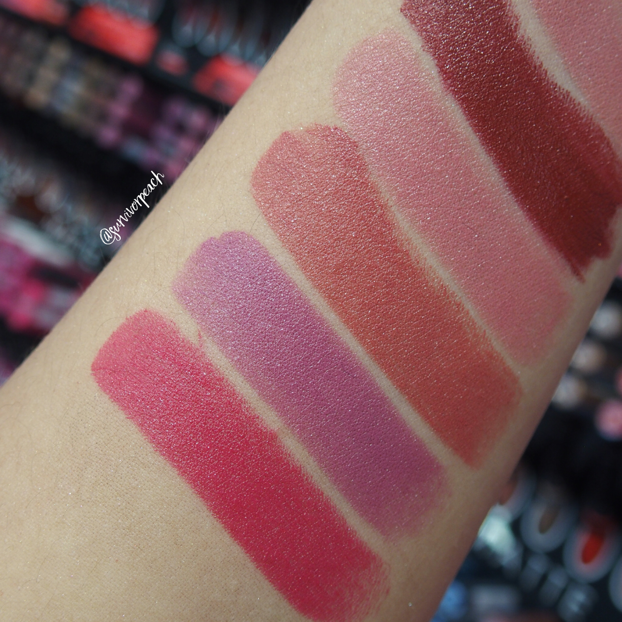 Sephora Collection Lipstick swatches Part 1: Rouge Satin (cream) & Roug...