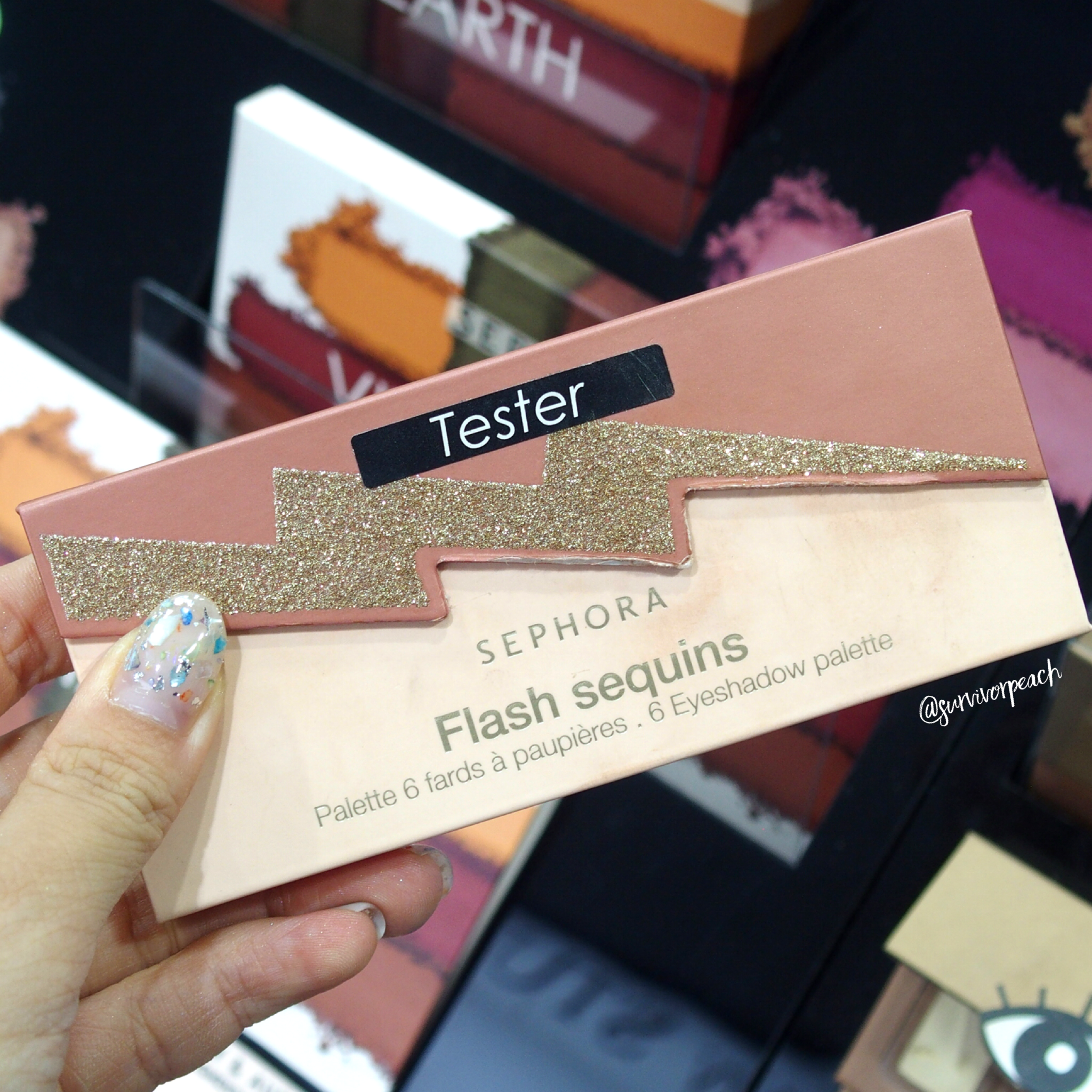 Sephora Collection Flash Sequins Eyeshadow Palette 01 Peach Gold