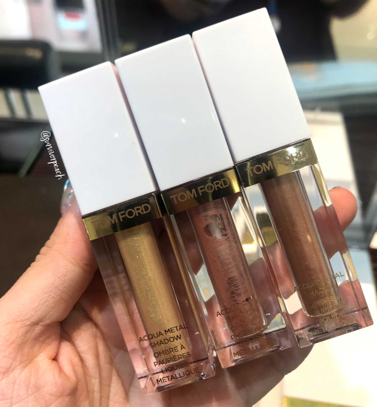 Tomford Acqua Metal Eyeshadow Review and swatches + 03 Bask Contouring compact